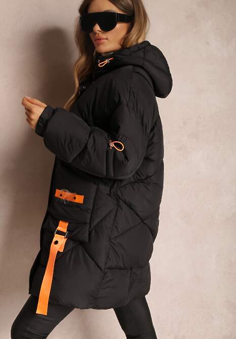 Czarna Kurtka Pikowana Kagia