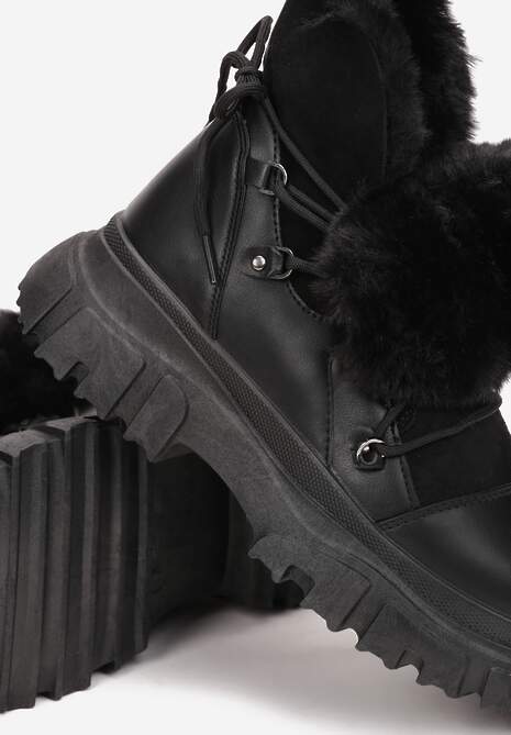 Czarne Śniegowce na Grubej Podeszwie Isothoe