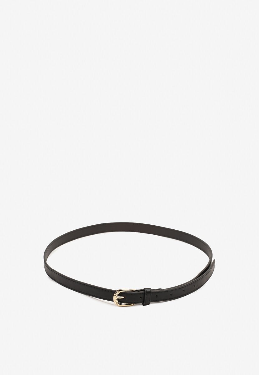 Czarny Klasyczny Wąski Pasek z Klamrą Revandrine