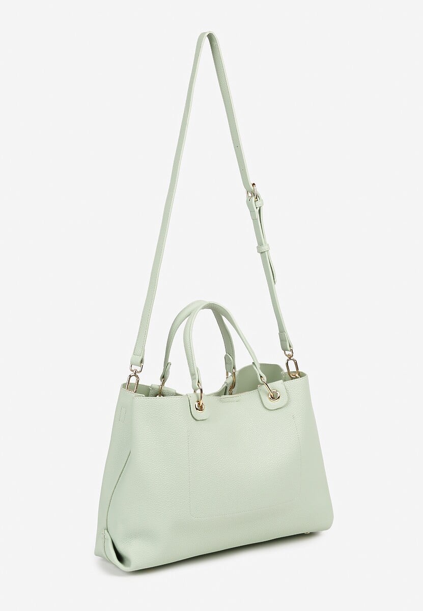 Zielona Torebka z Regulowanym Paskiem i Metaliczną Ozdobą Isarina