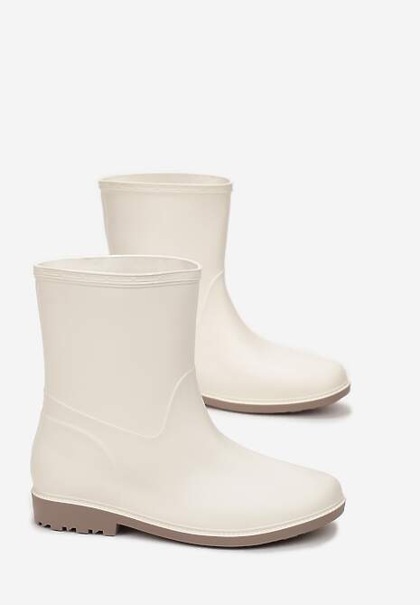 Białe Gumowe Kalosze do Łydki Pirena