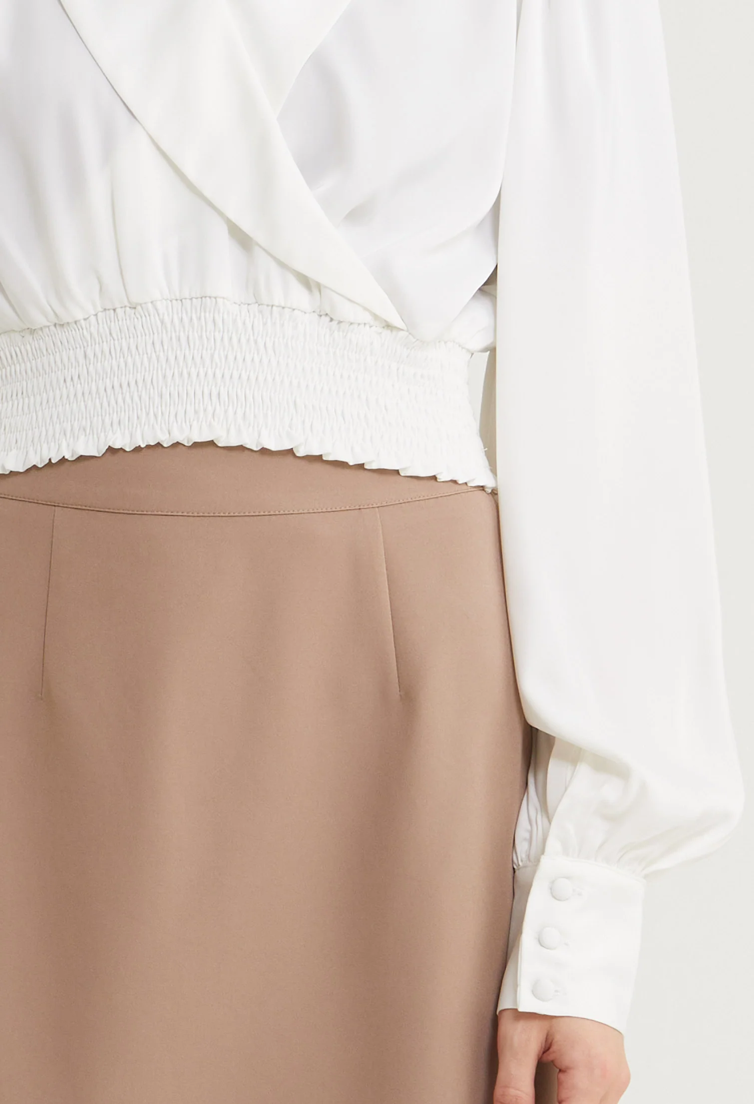 Satin Embrace Long Sleeves Blouse