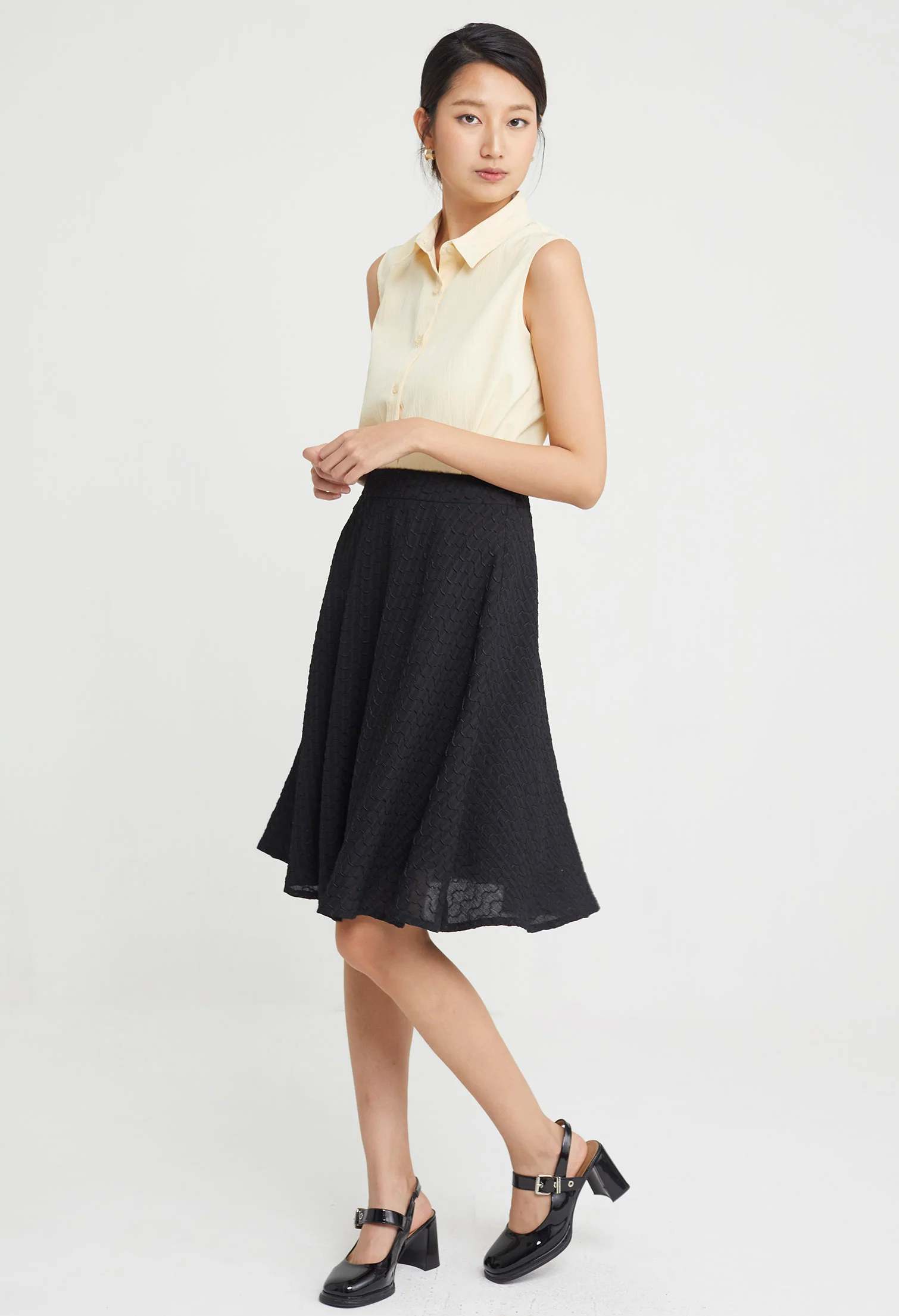 Wavy Bliss Midi Skirt