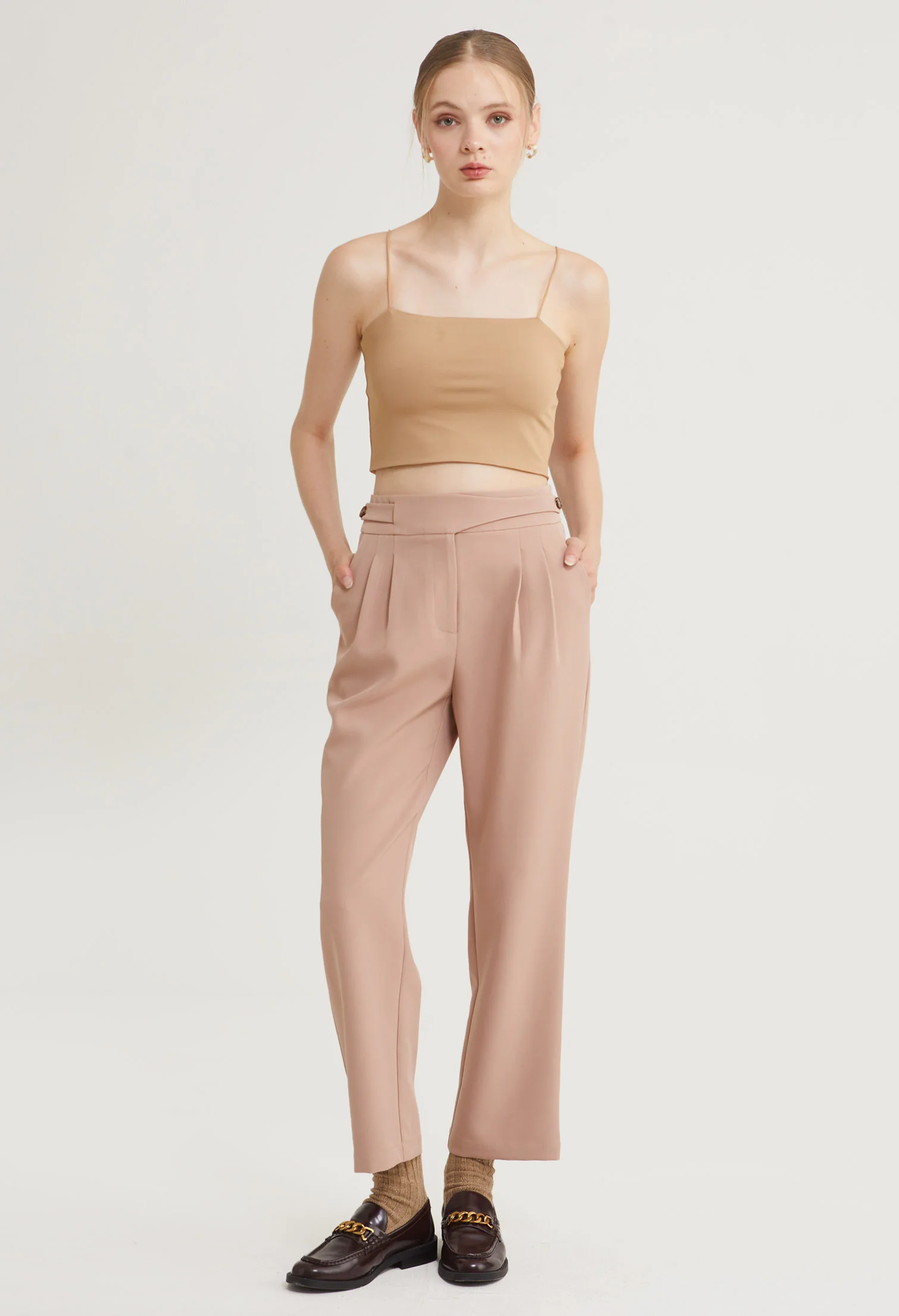 Power Edge Pleated Straight Cut Pants