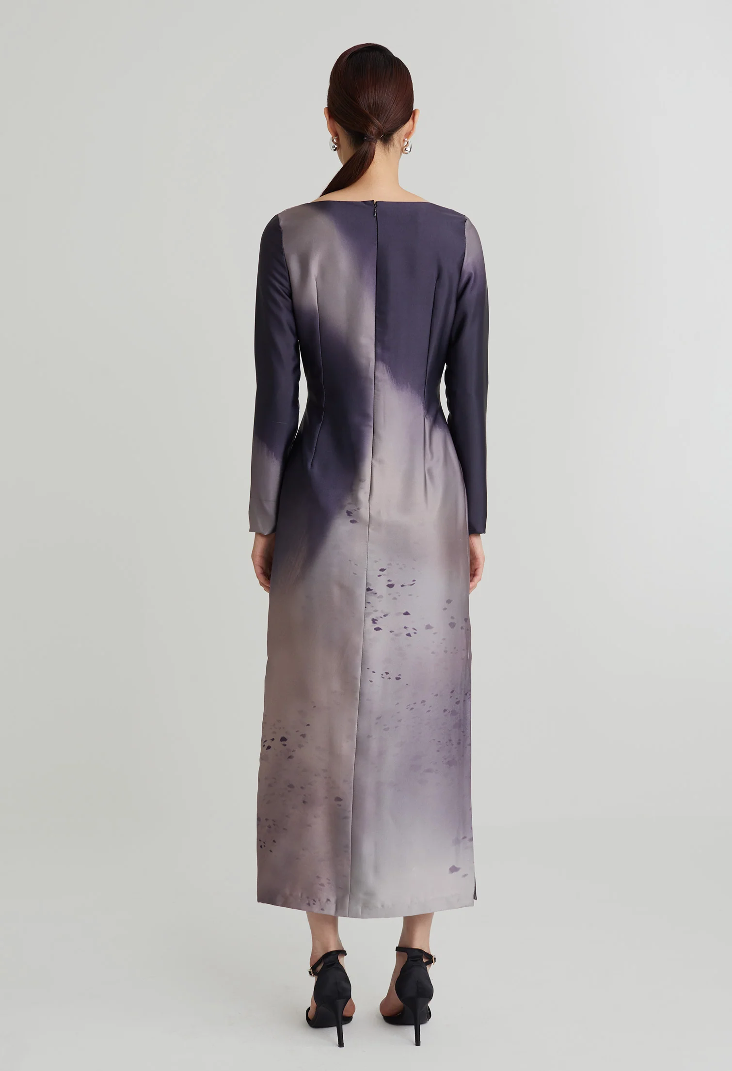 nichii X NURITA HARITH Gradient Indigo Maxi Slit Dress