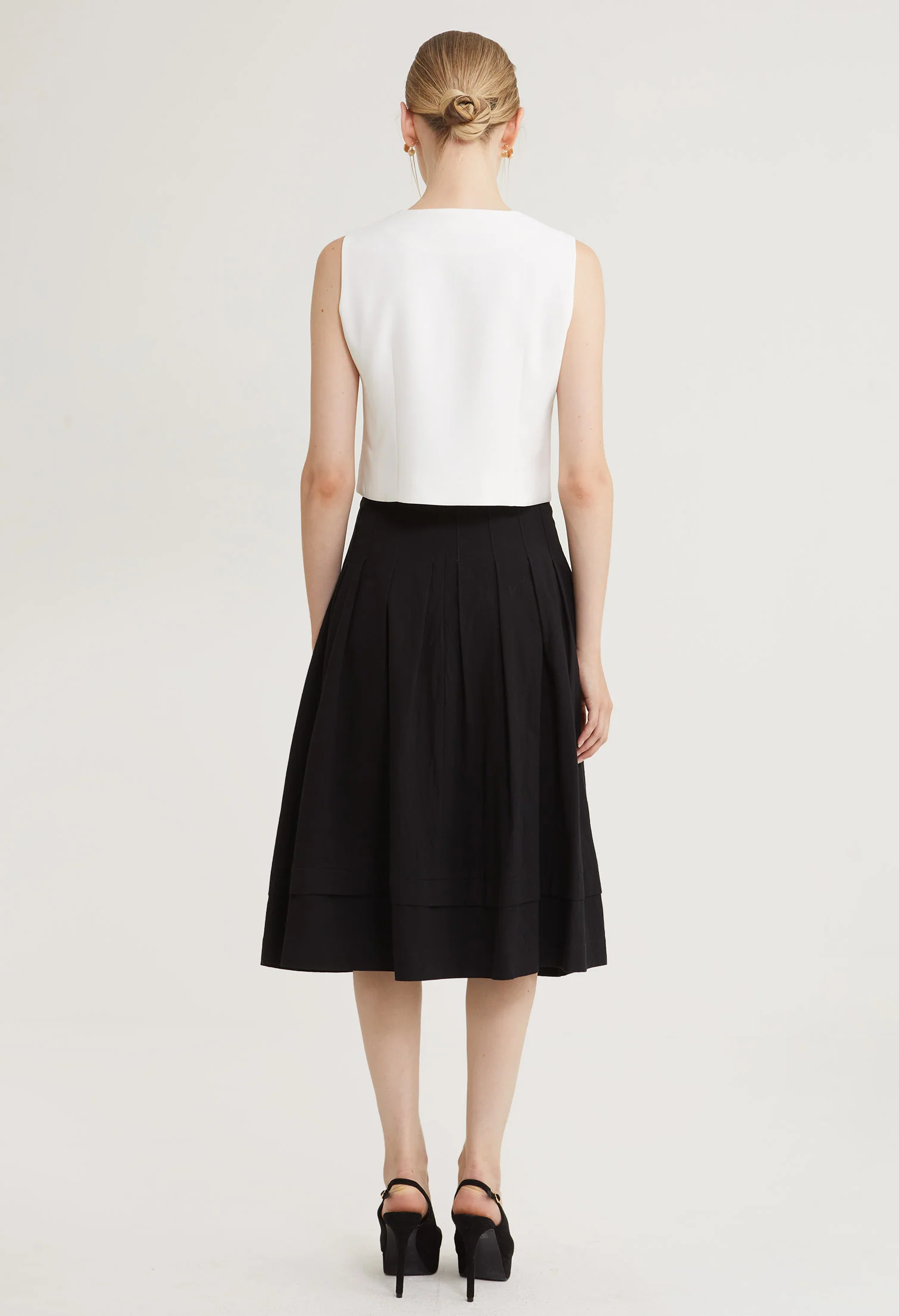 Lustrous Flow Midi Skirt