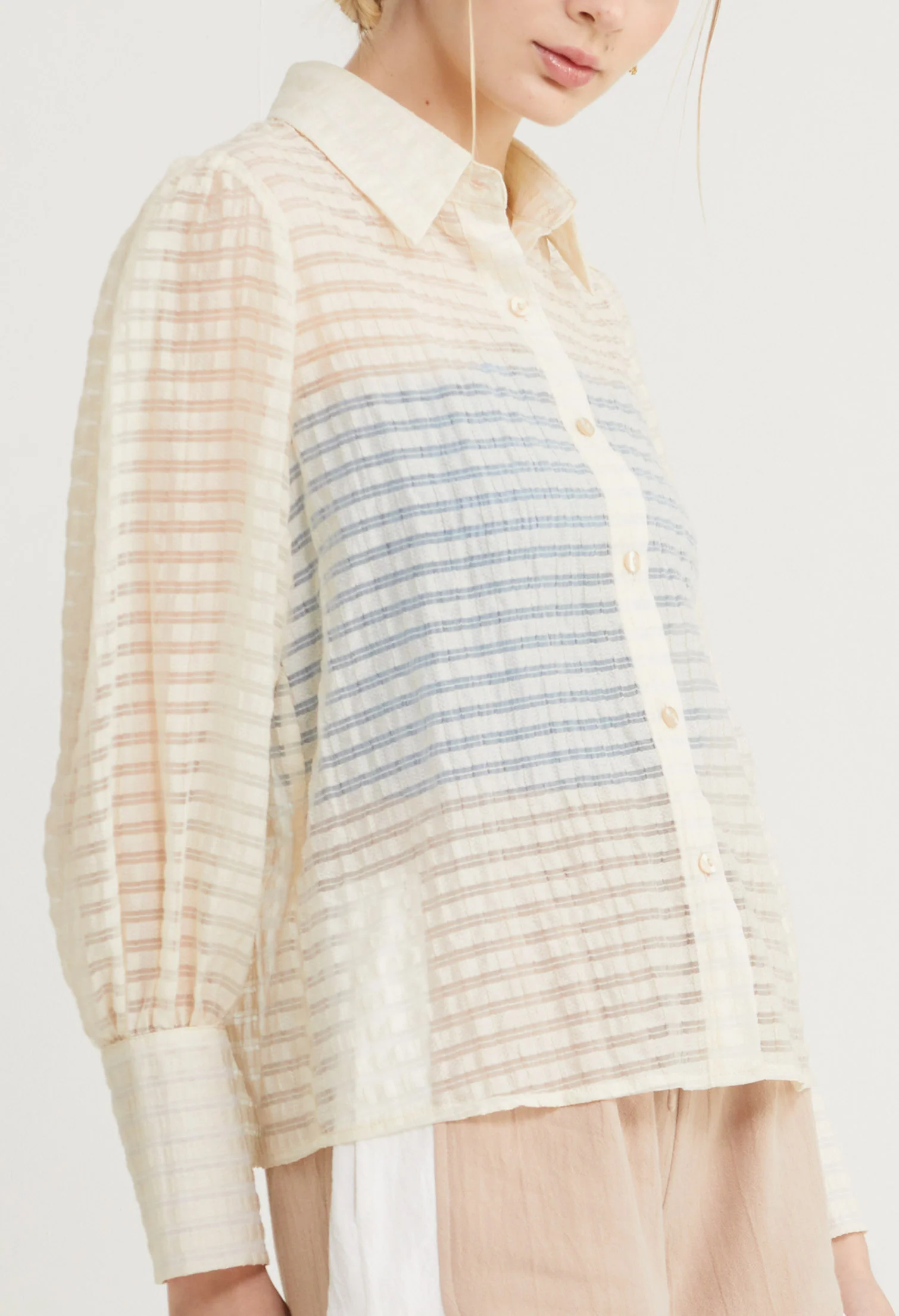Sunset Sheer Long Sleeves Top