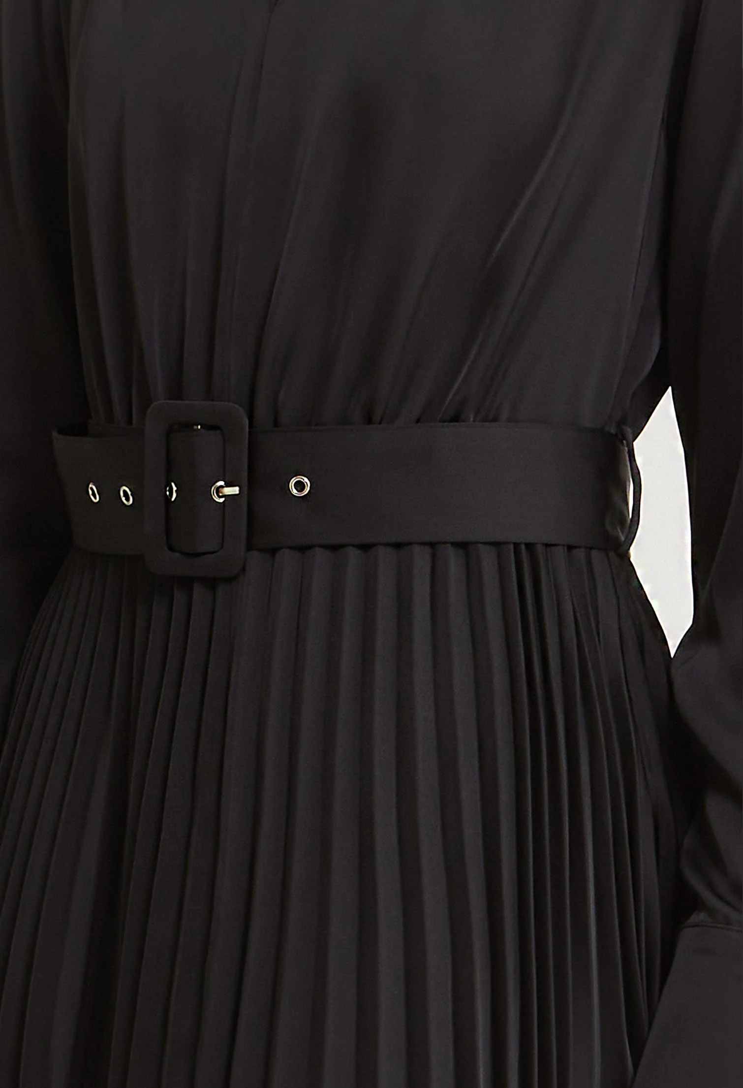 Sway Satin Pleated Midi Dress