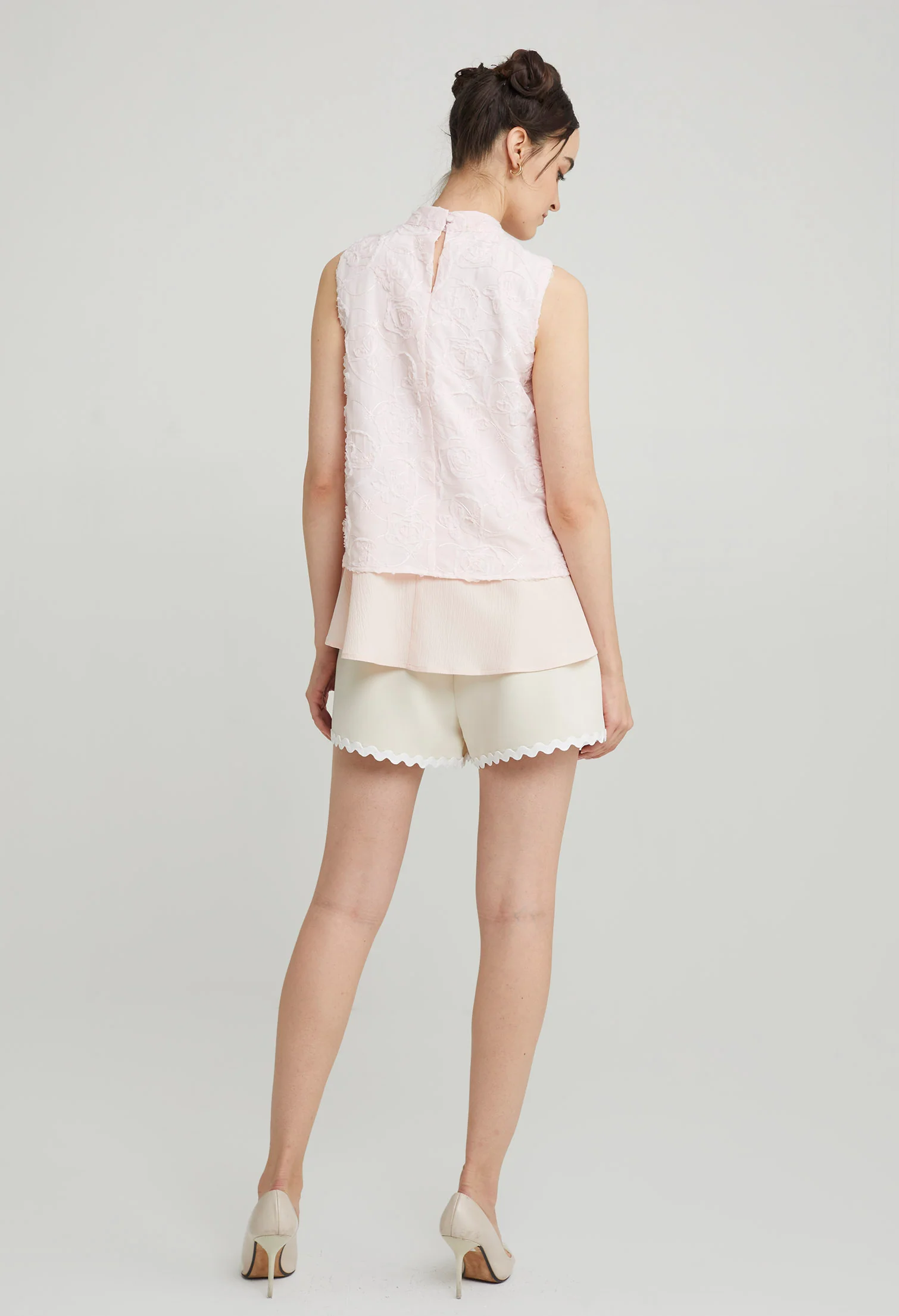 Peony Embroidered Sleeveless Top