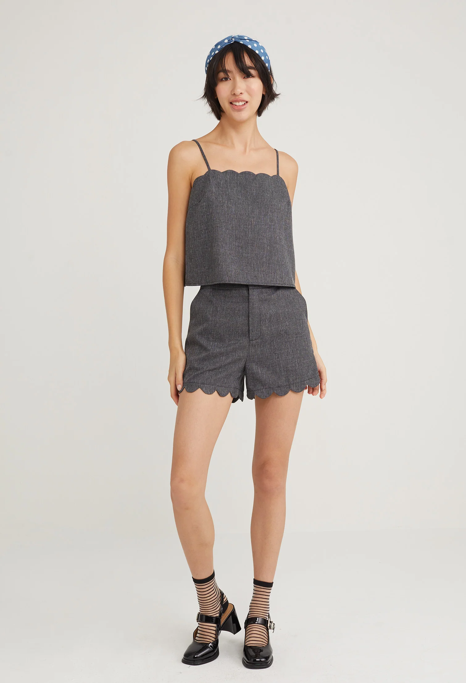 Scalloped Hem Tank Top