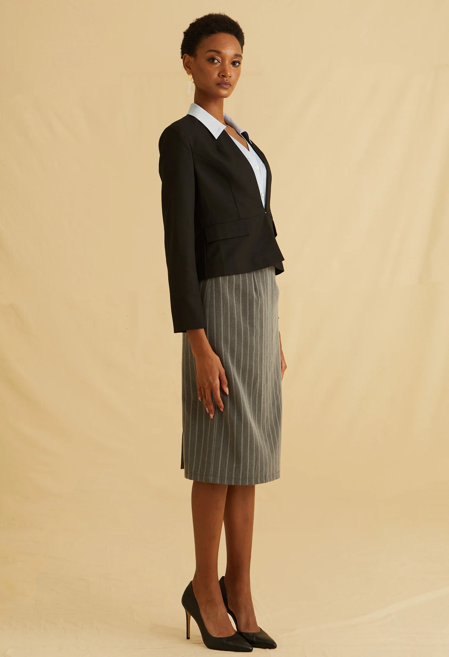 Soft Sculpted Collarless Jacket