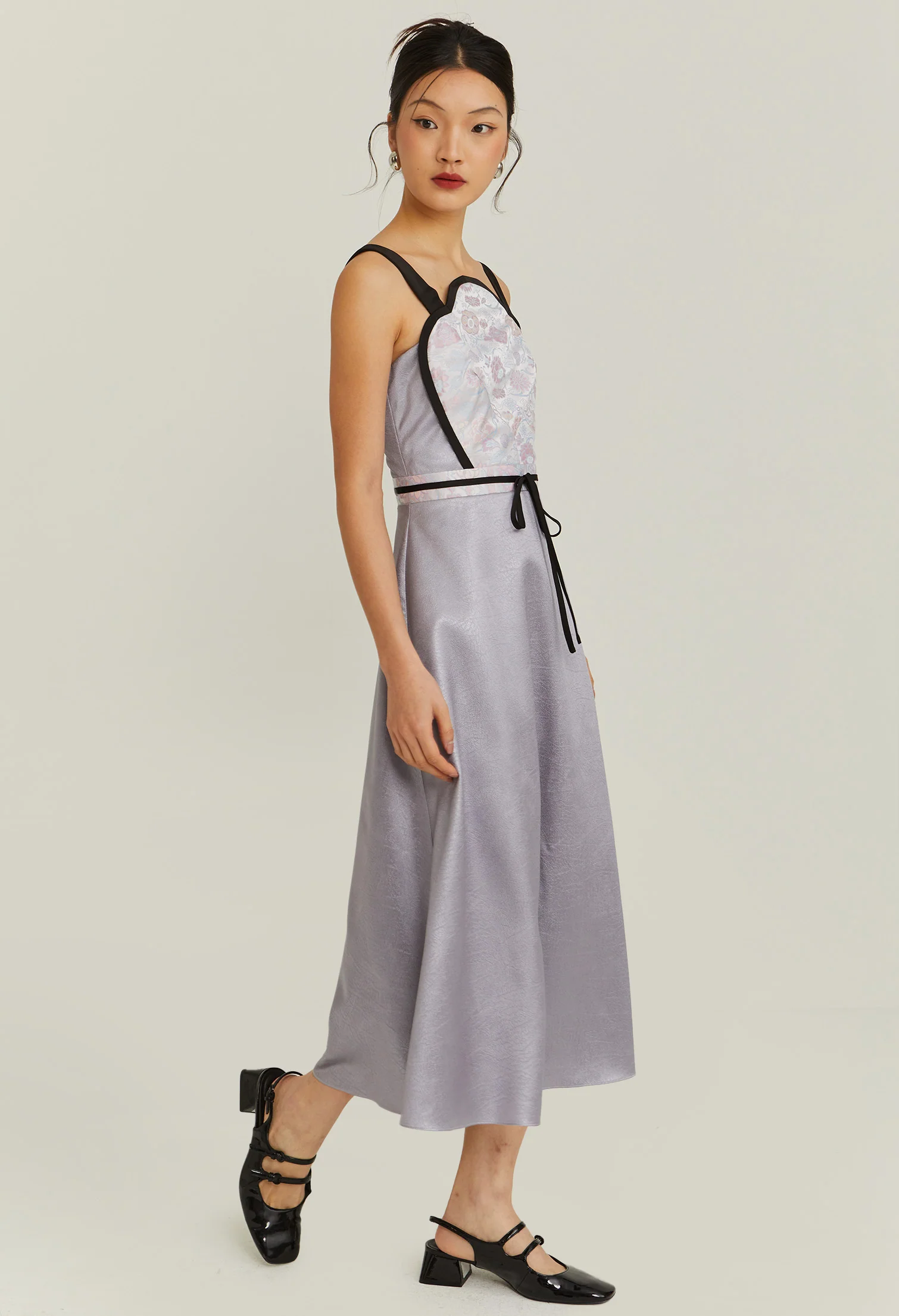 Moonlit Curve Midi Dress