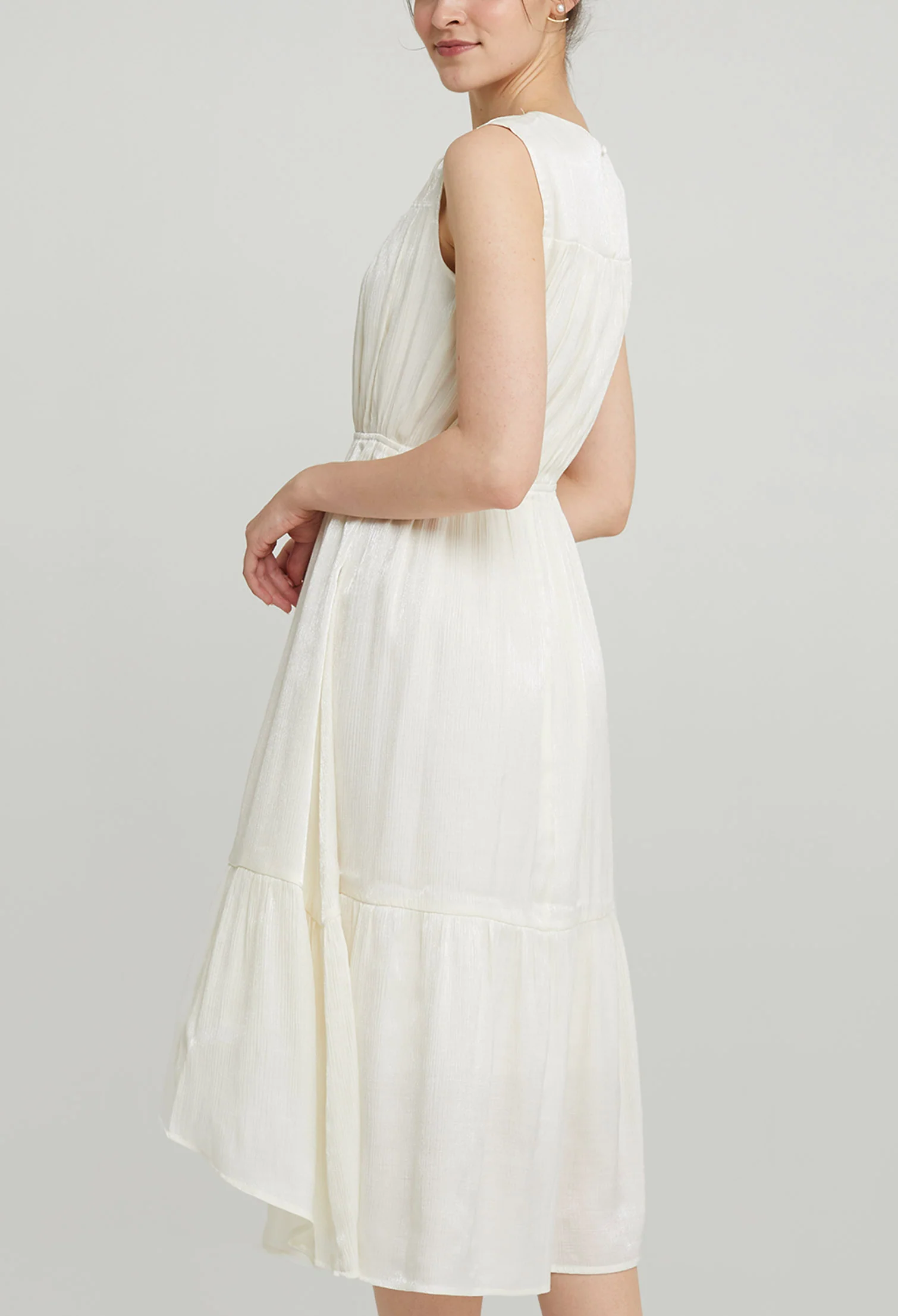 Peplum Hem Midi Dress