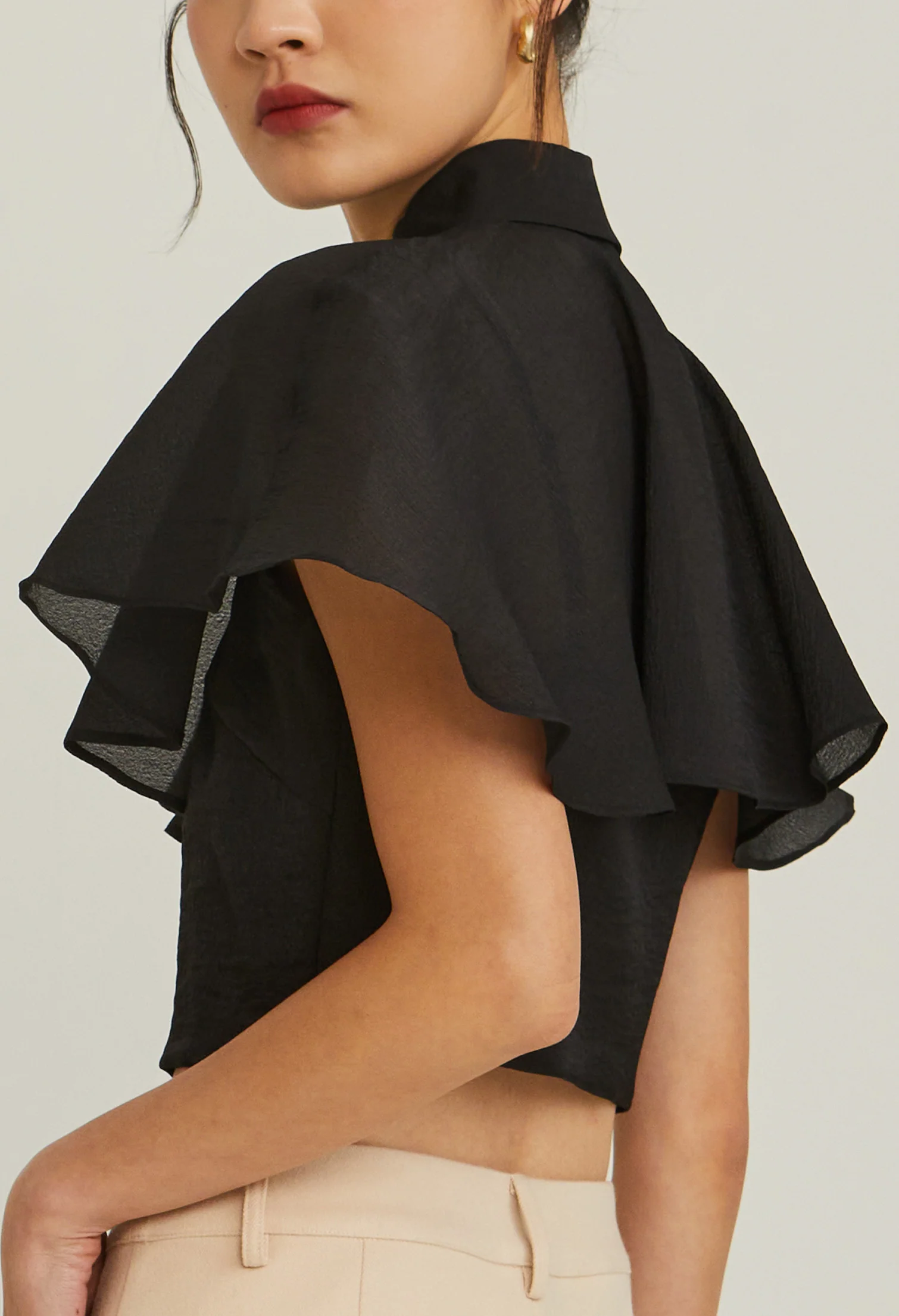 Skybound Sheer Cape Top