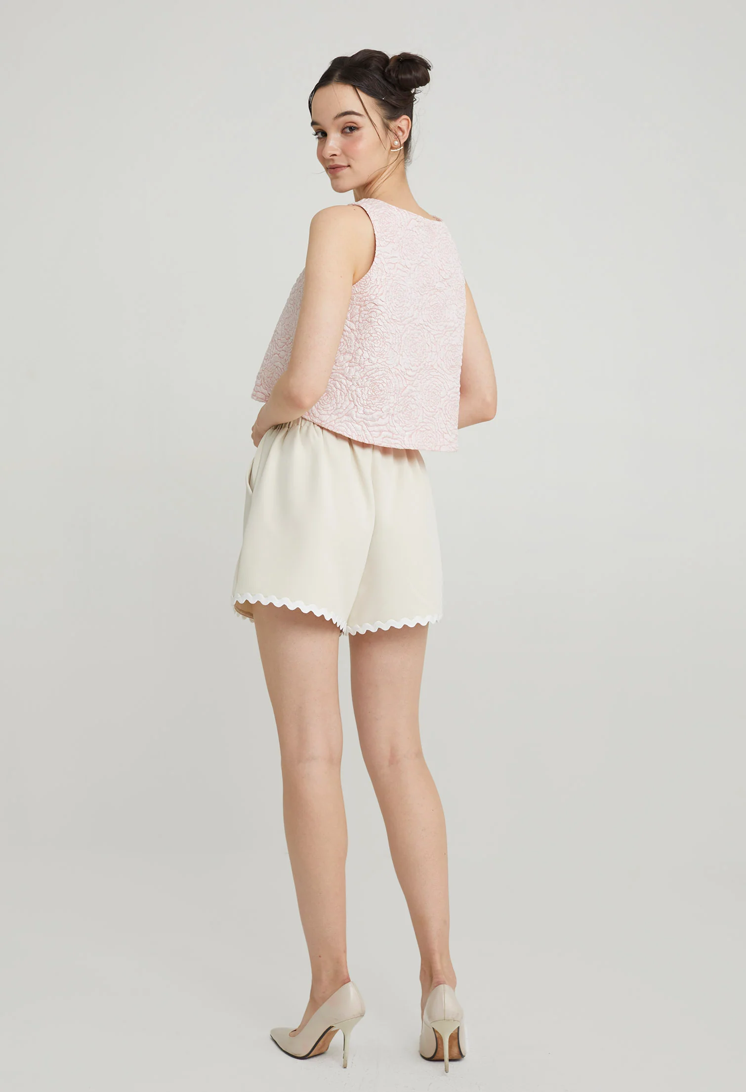 Wishspark Jacquard Slip-On Top