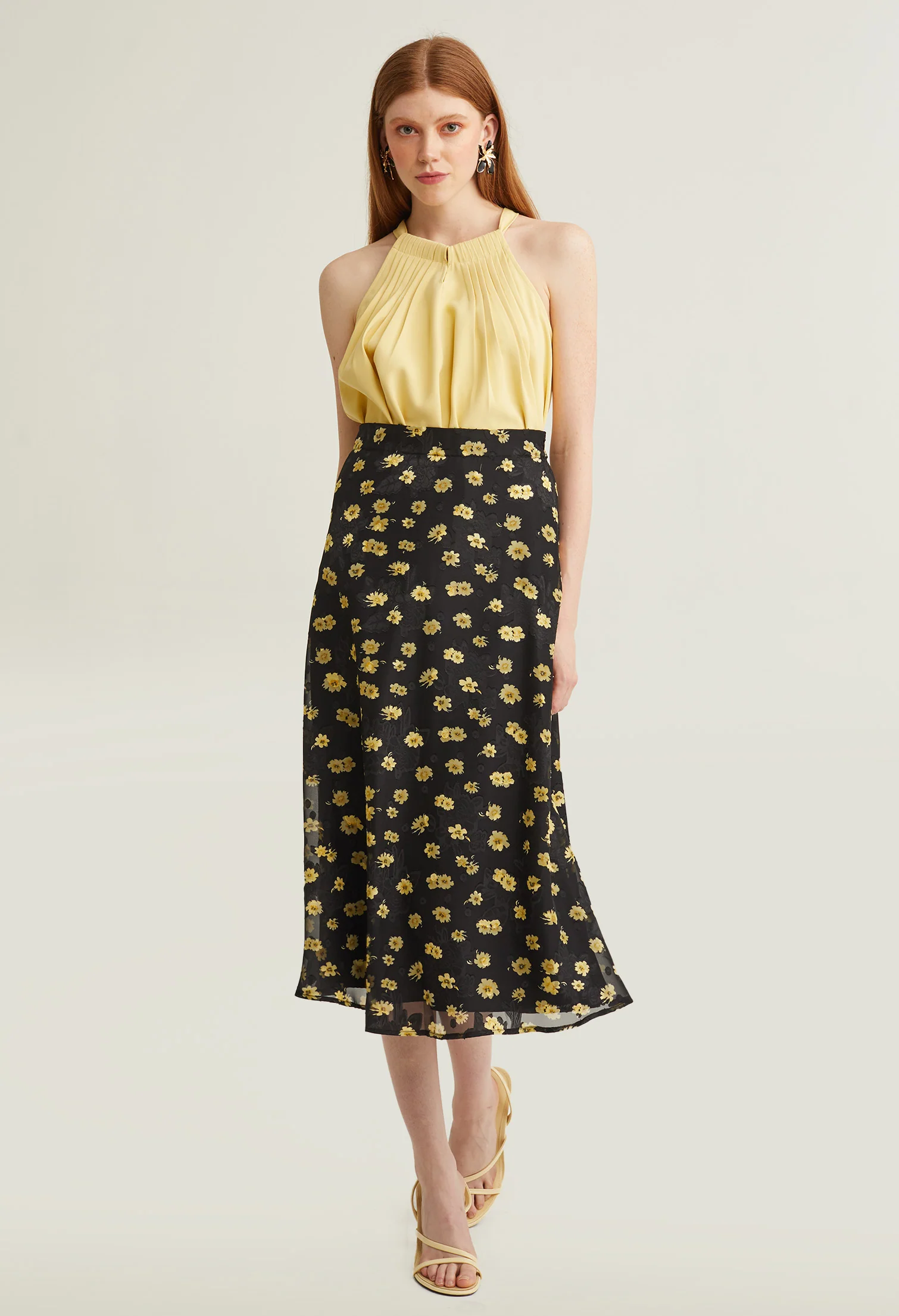 Abloom Double Layered Midi Skirt