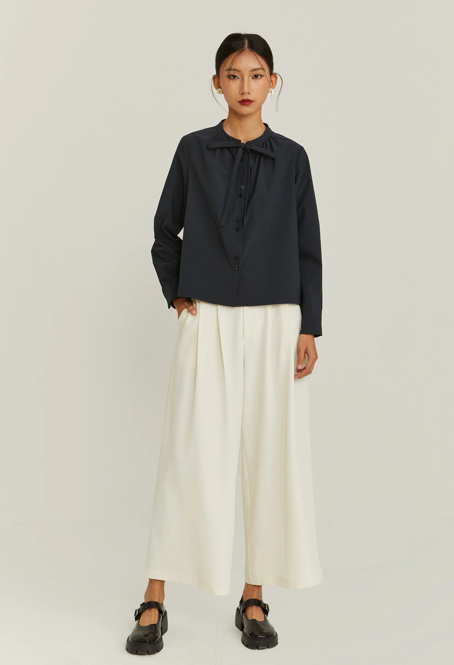 Radiant Bow Long Sleeves Top