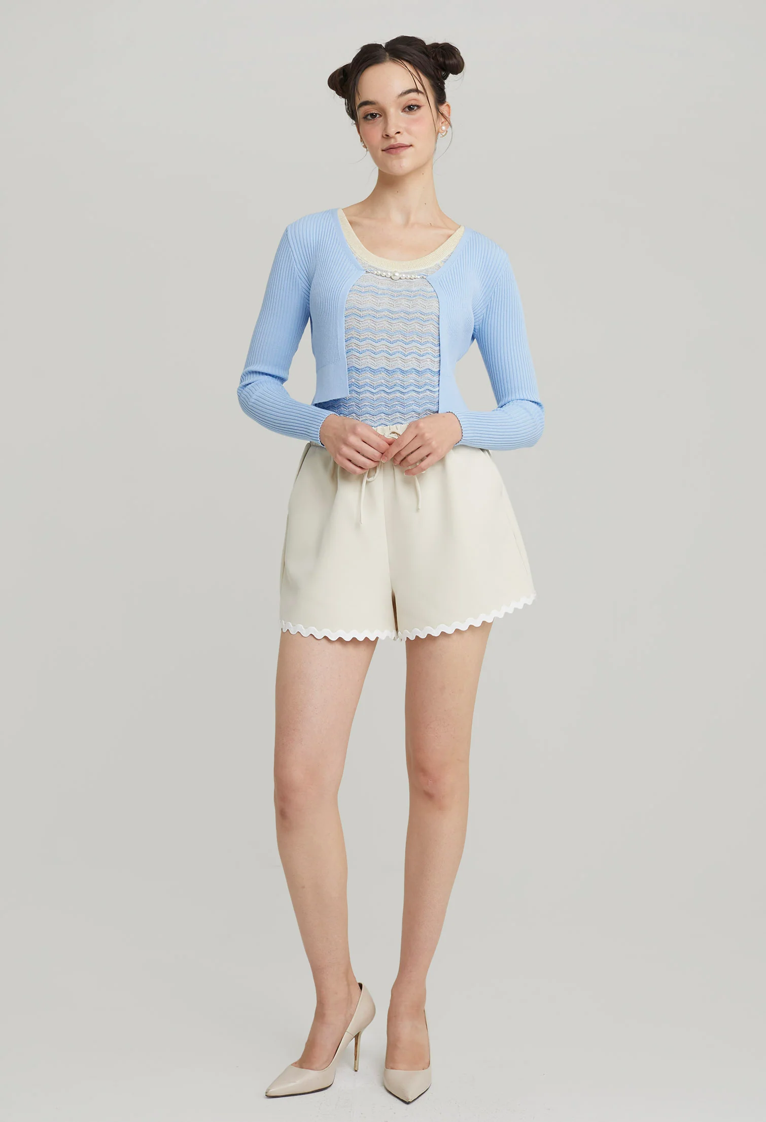 Pearly Sweet Cropped Cardigan