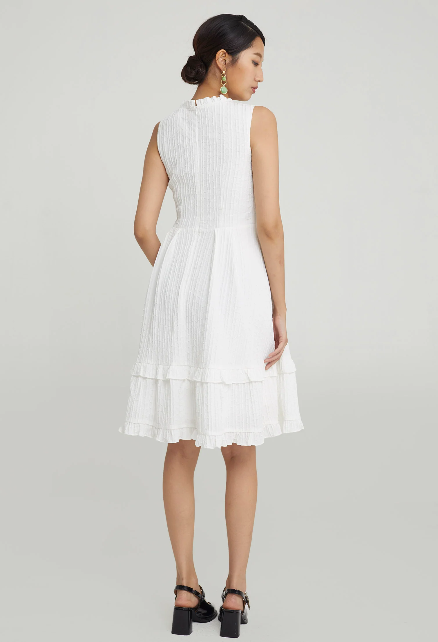 Petite Ruffled Midi Dress