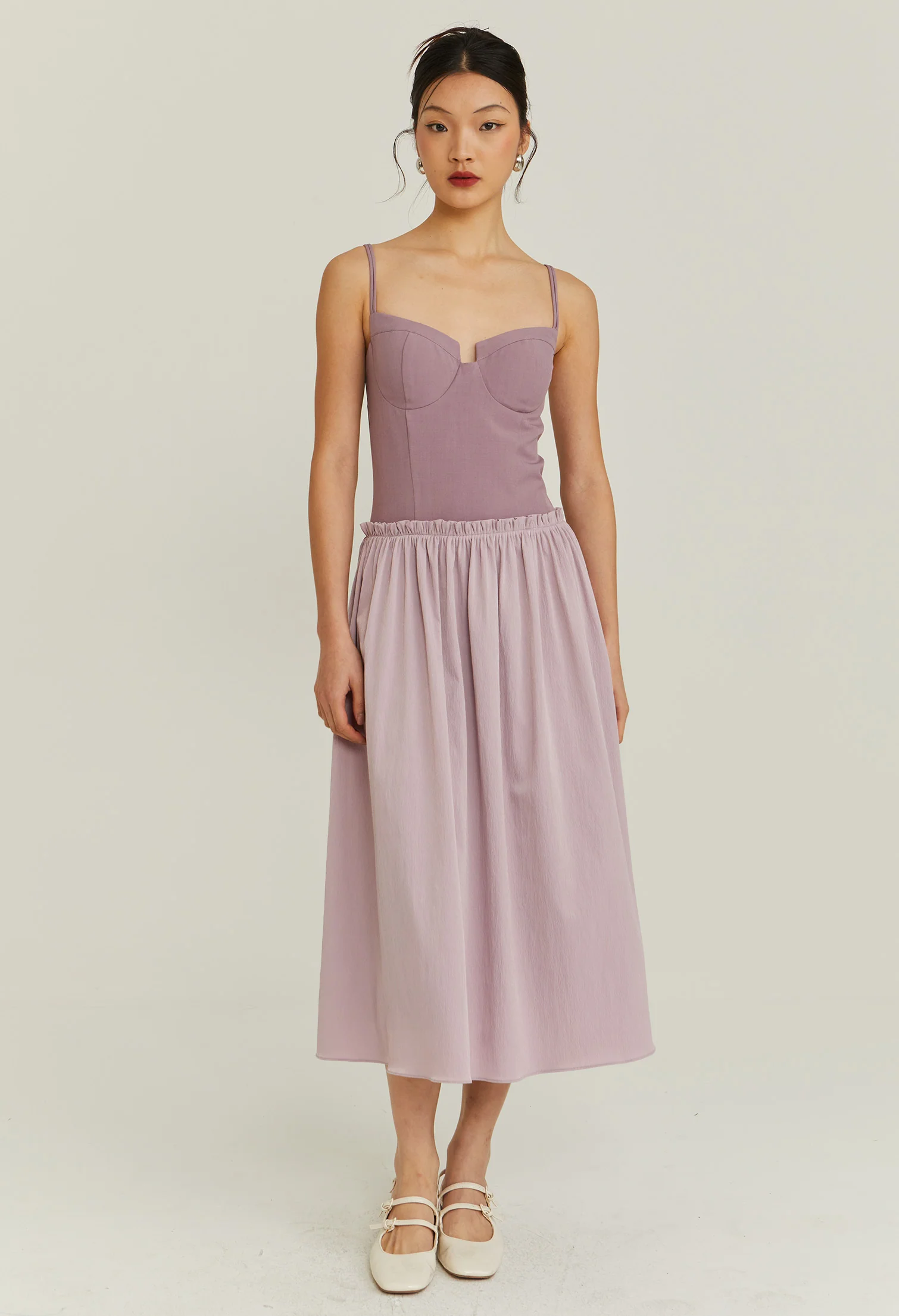 Dusklace Sweetheart Midi Dress