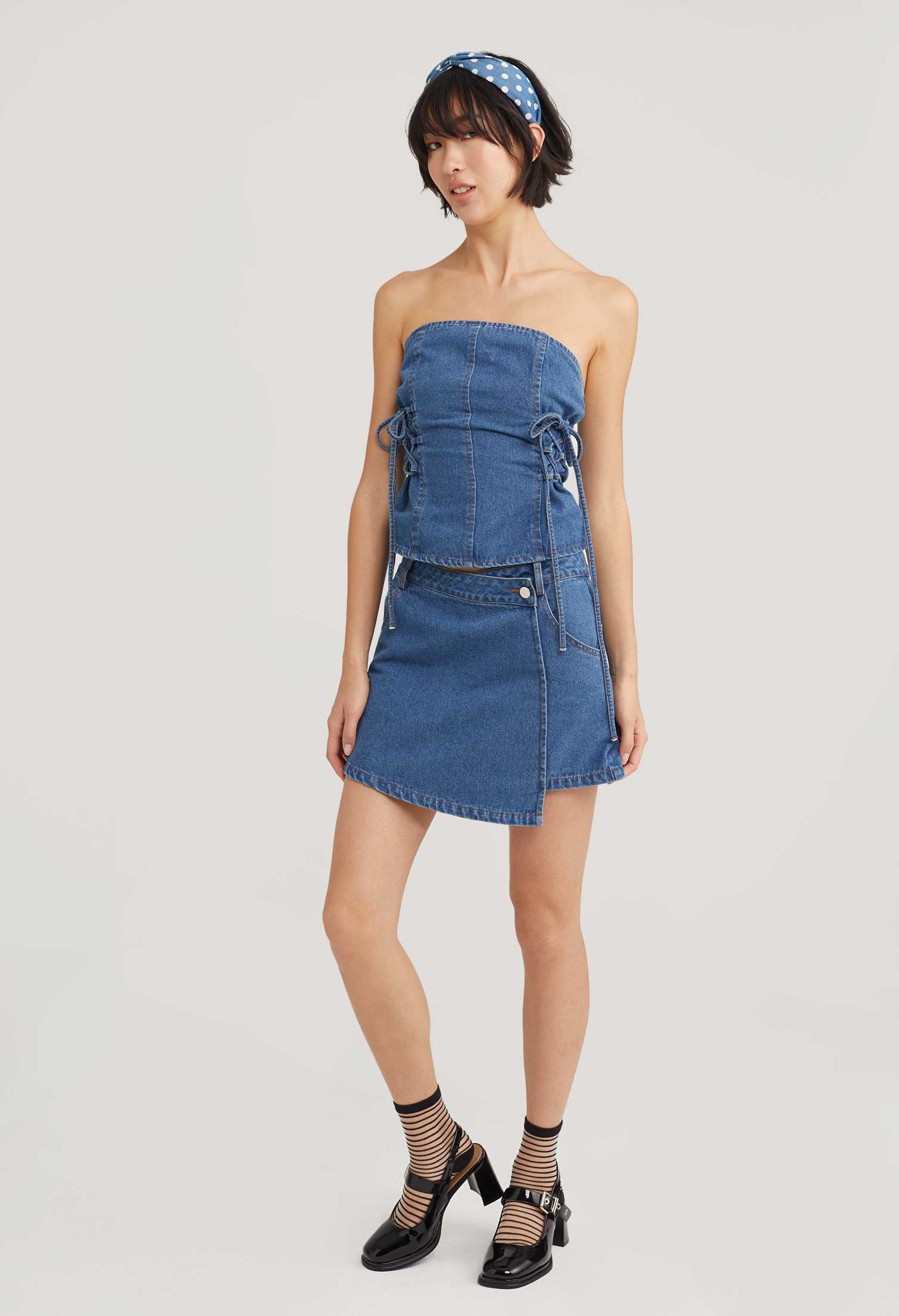 Darling Denim Bodice Top