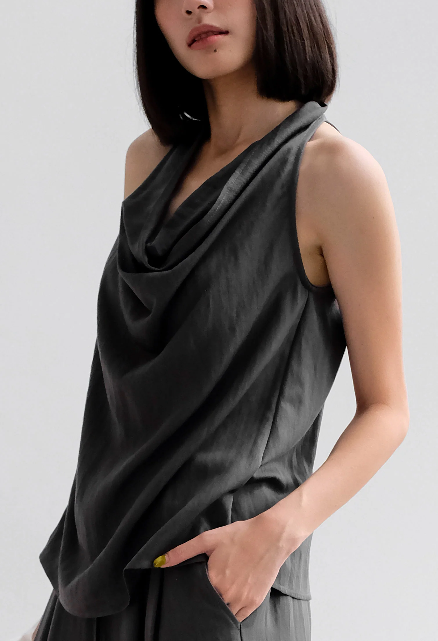 Sierra Drape Halter Top and Wide Cut Pants Two-piece