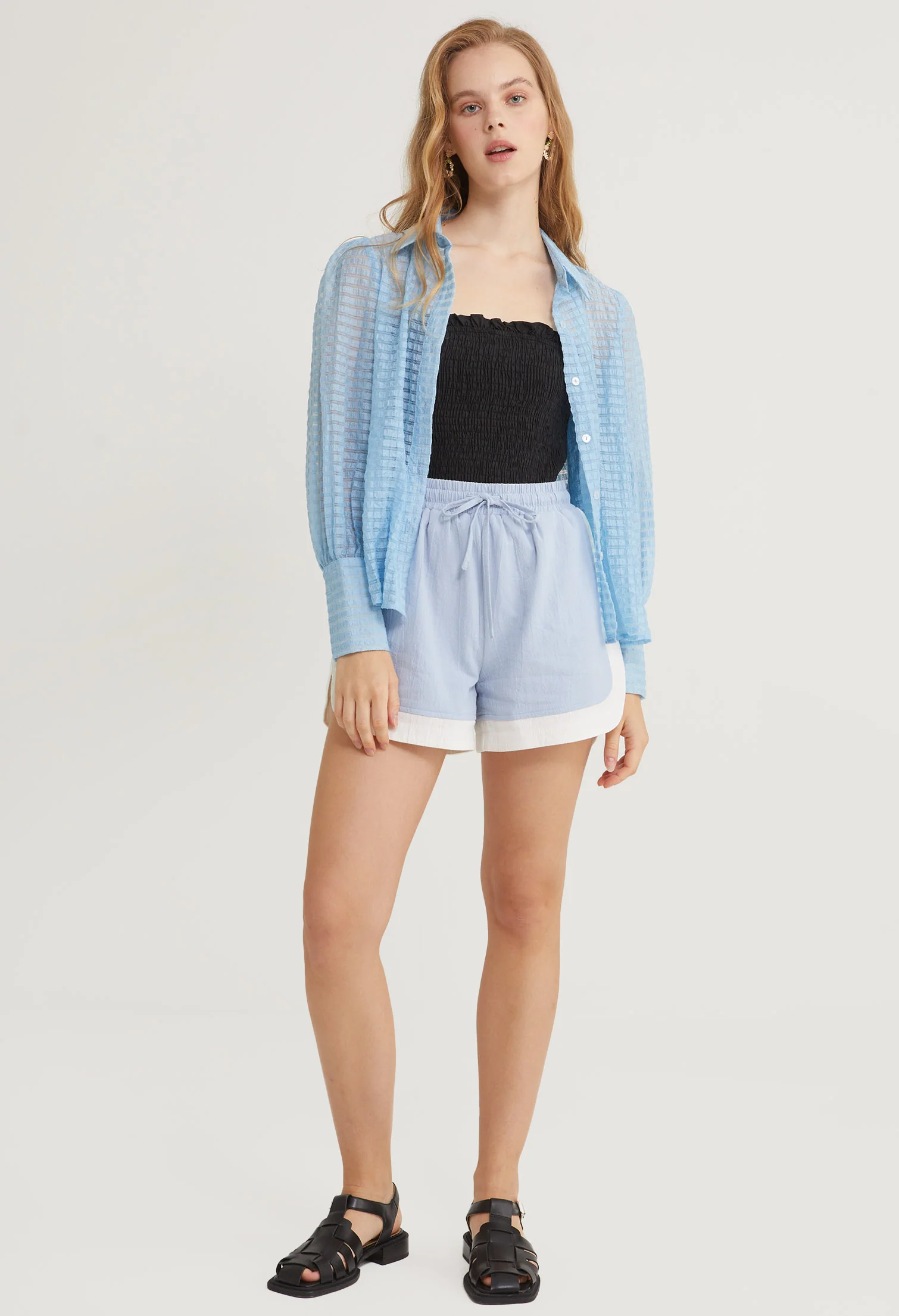 Sunset Sheer Long Sleeves Top