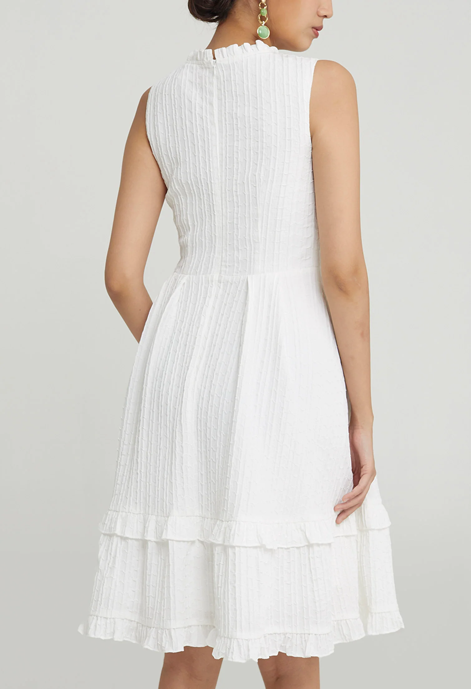 Petite Ruffled Midi Dress