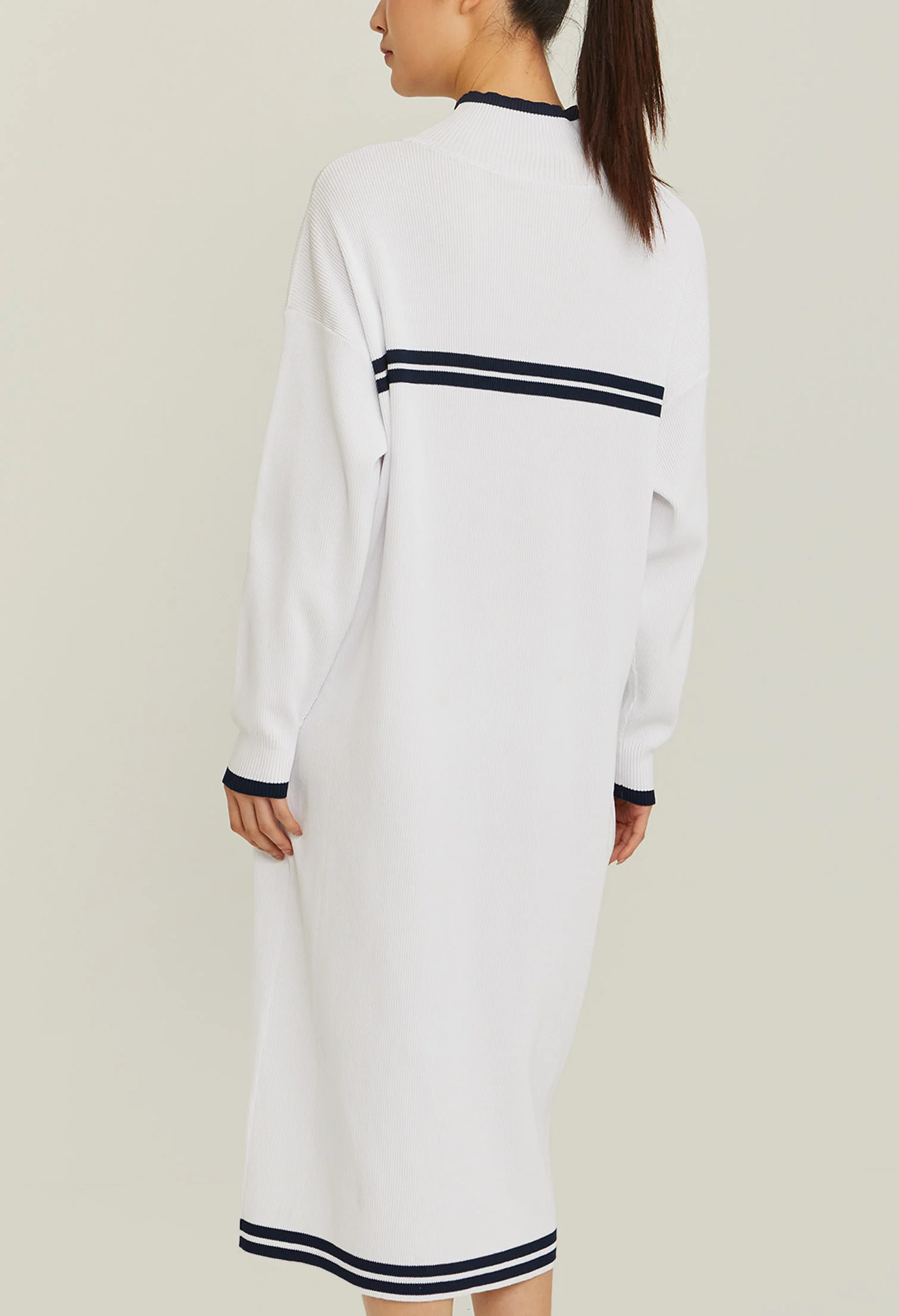 Highneck Long Sleeve Cardi Dress