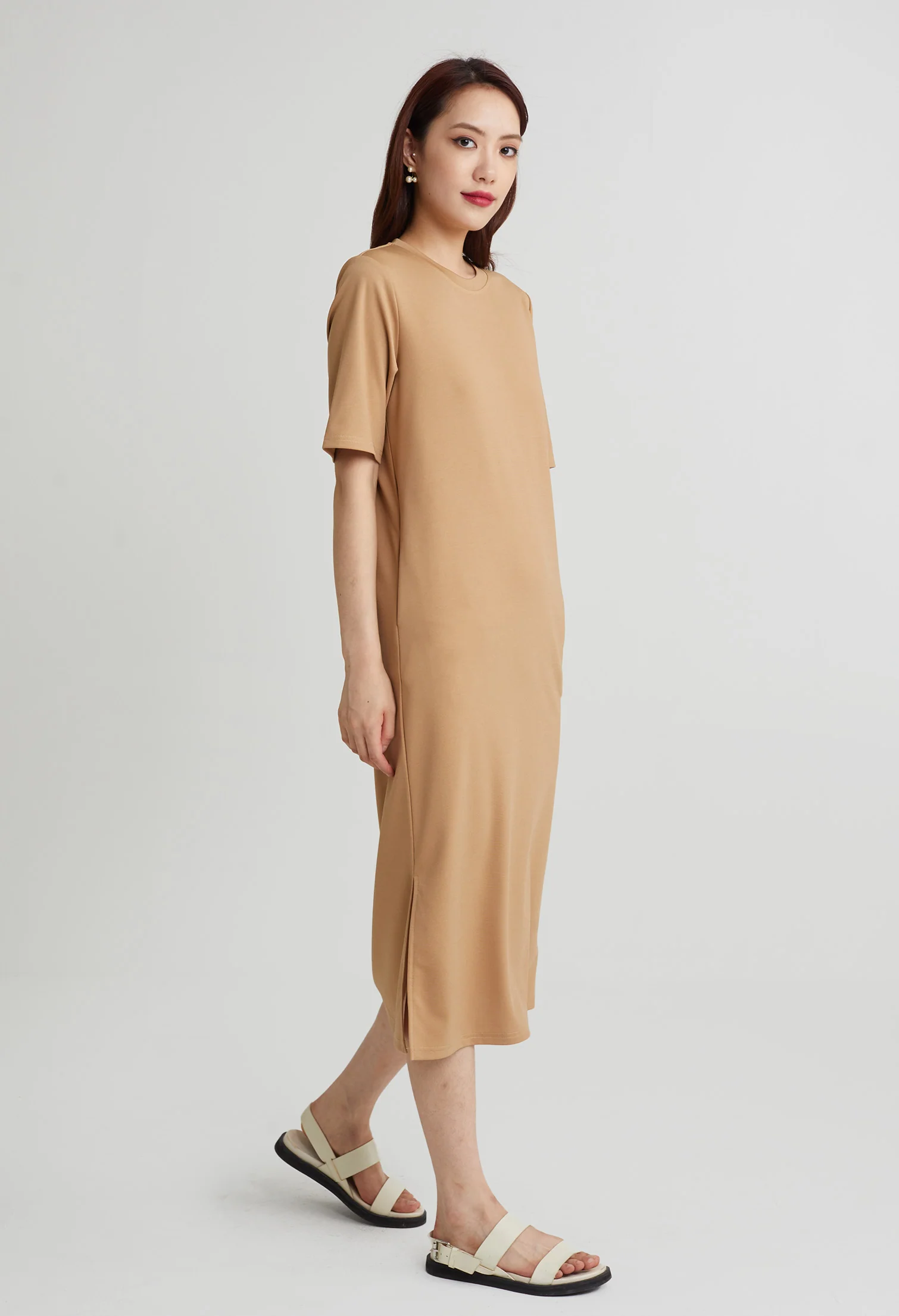 Cozy Round Neck Maxi Dress