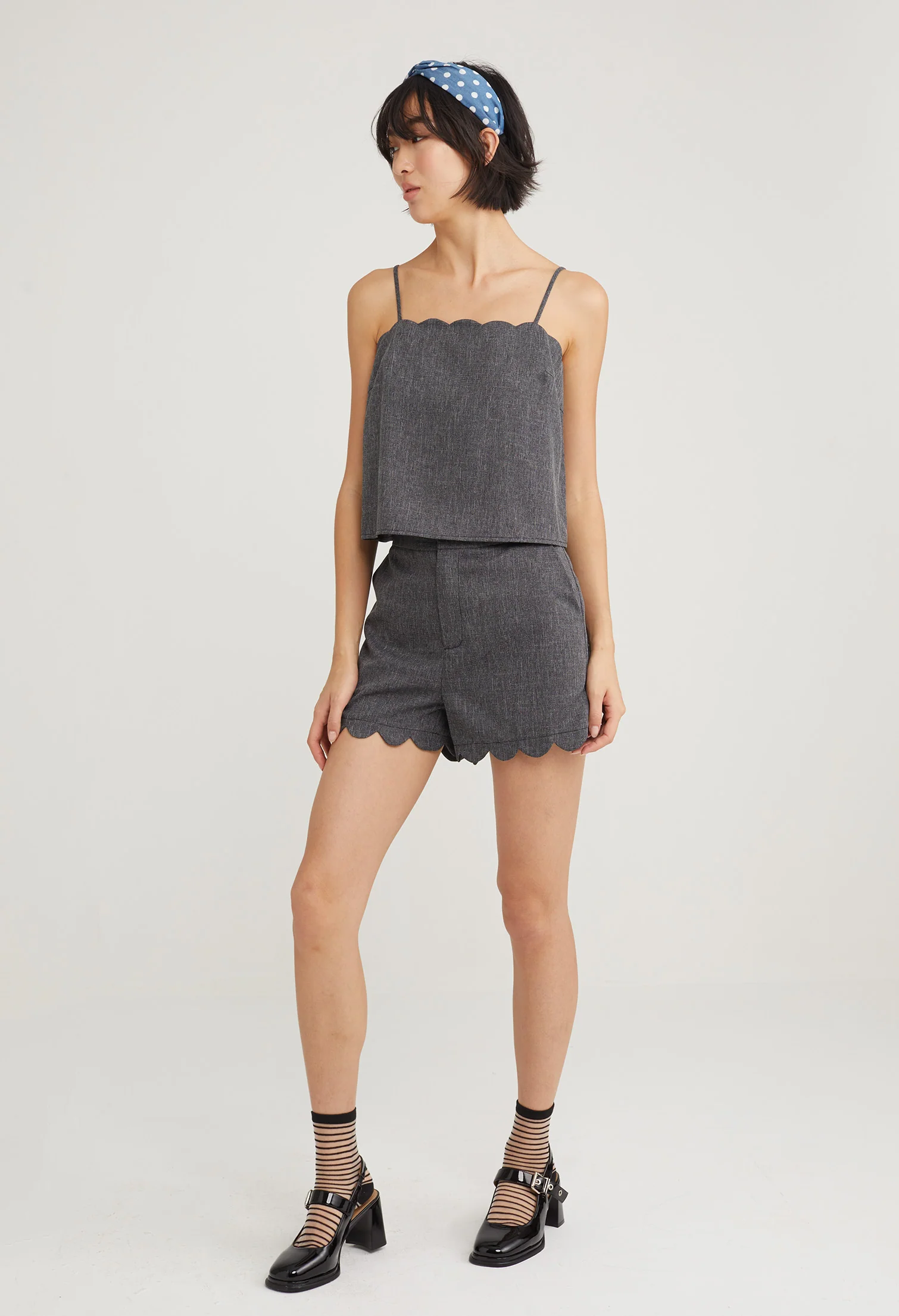 Scalloped Hem Tank Top