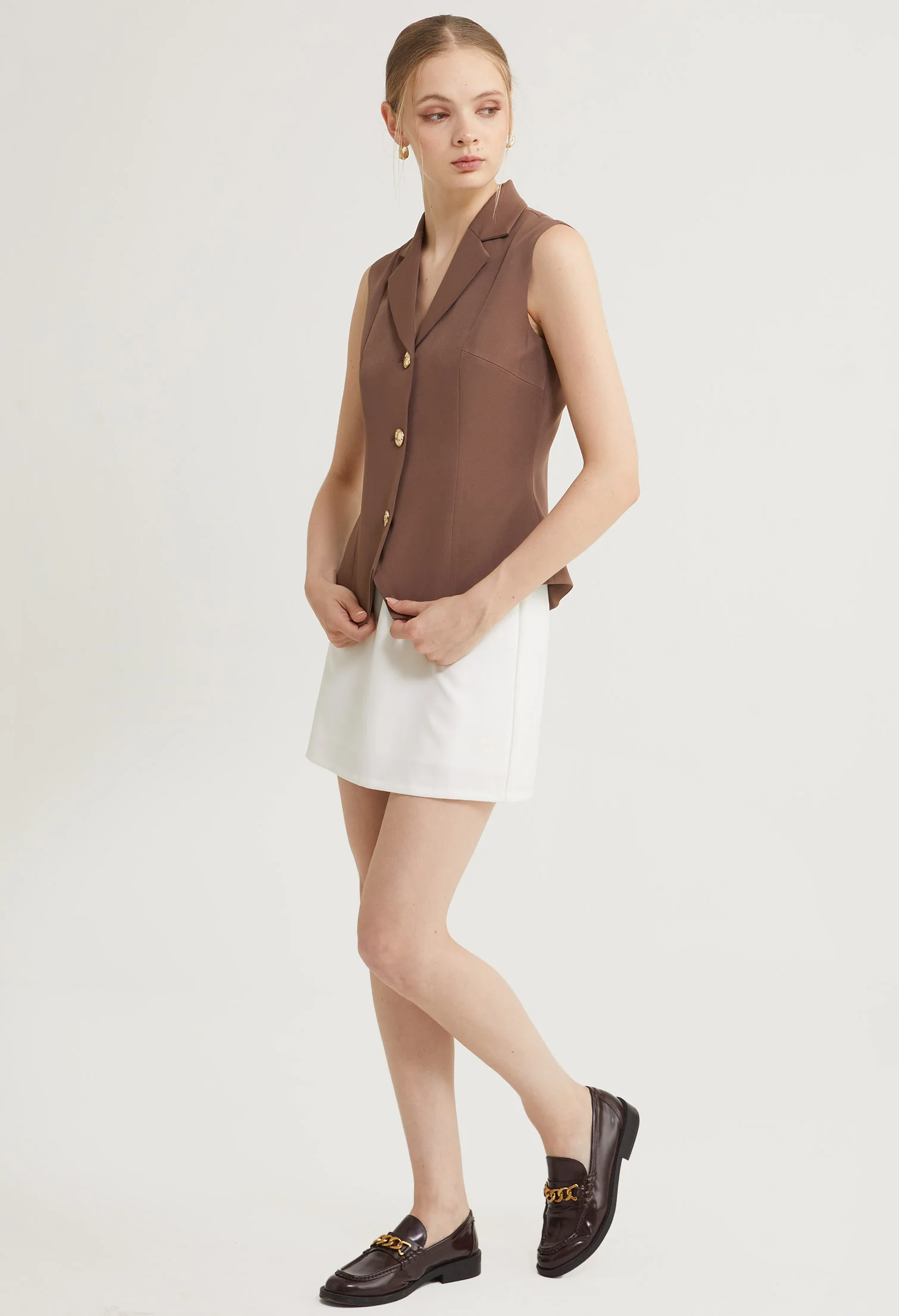 Golden Muse Cinched Vest