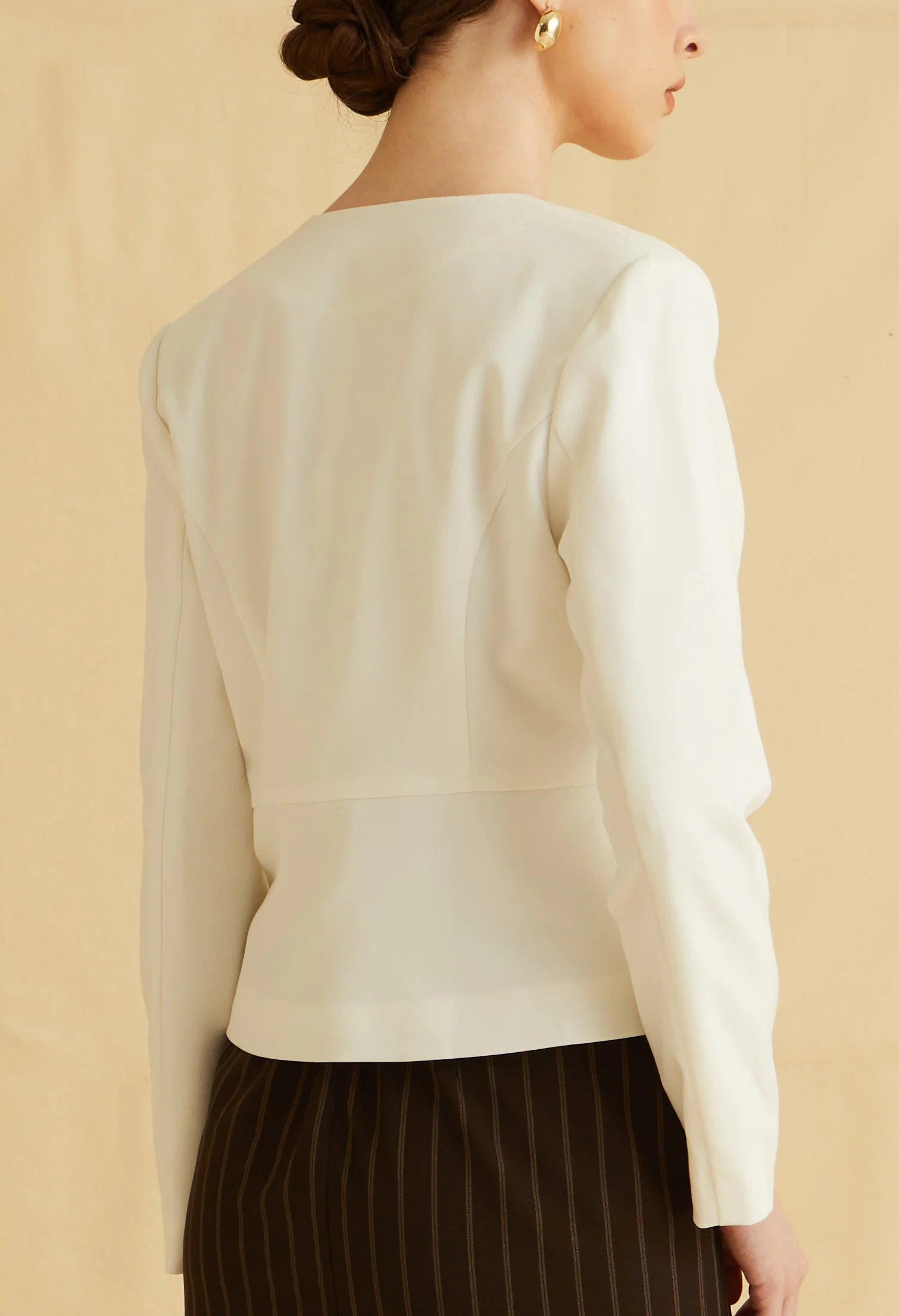 Soft Sculpted Collarless Jacket