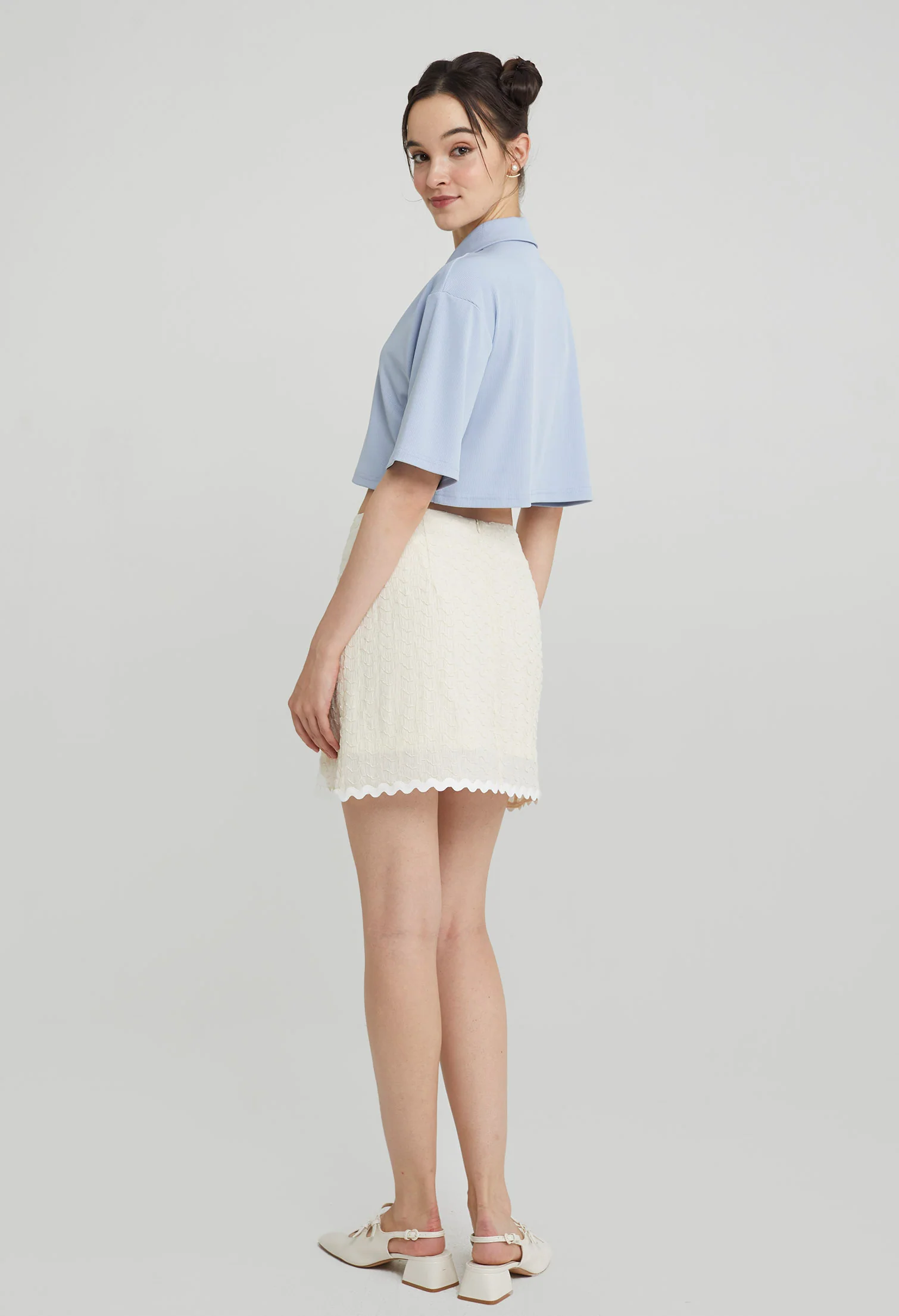 Elegant Keyhole Collared Top