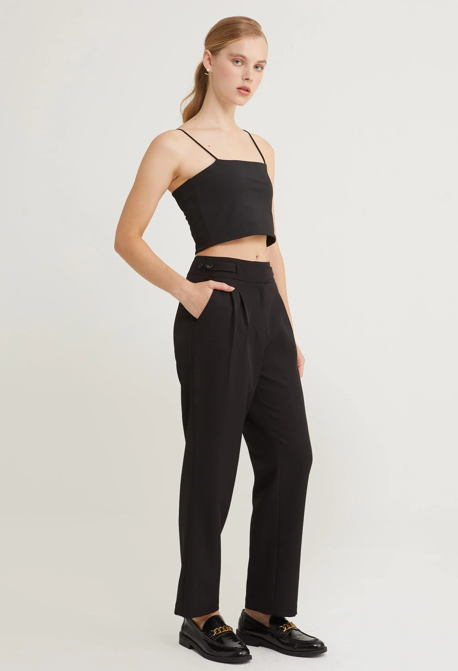 Power Edge Pleated Straight Cut Pants