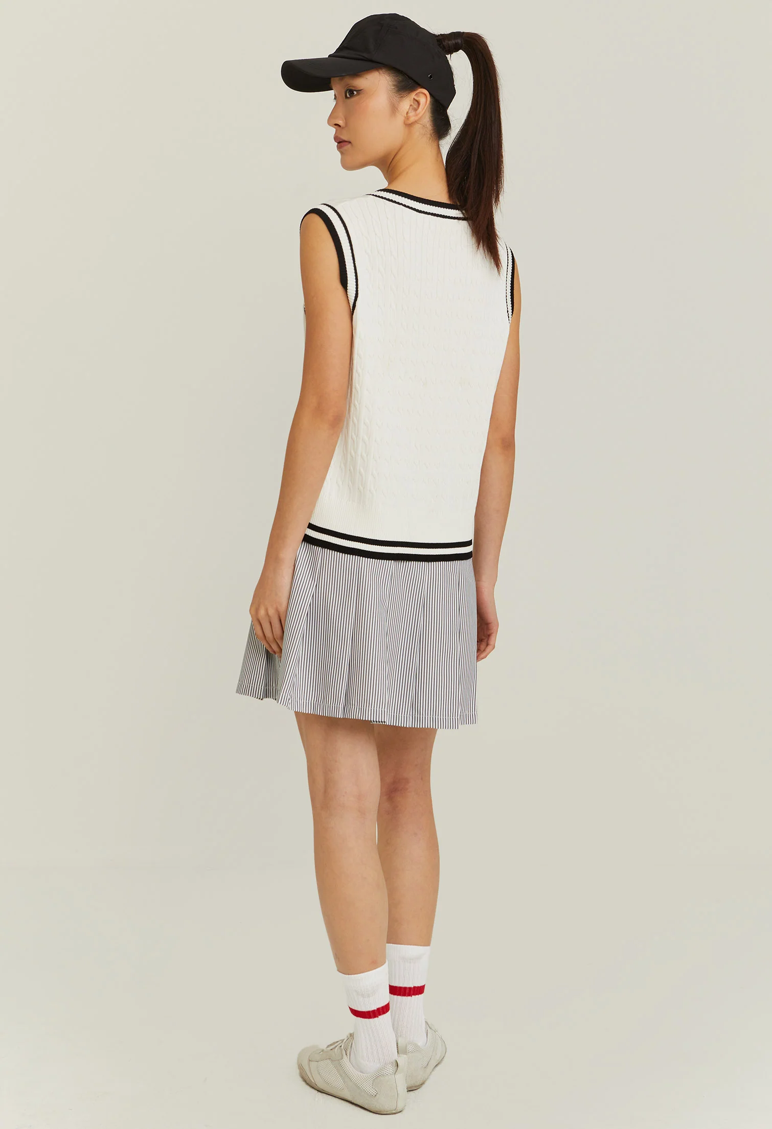 V-Neck Varsity Knitted Vest