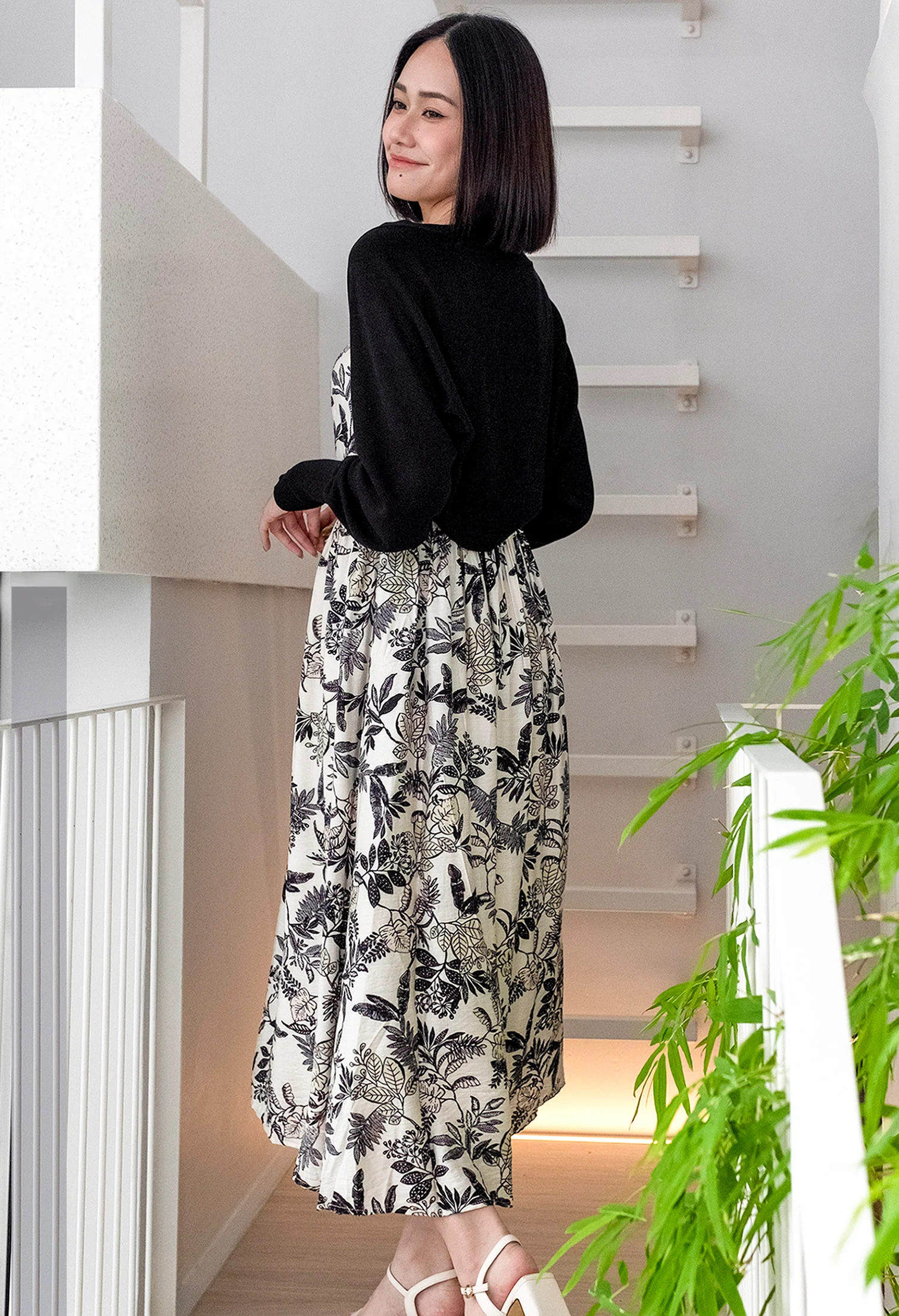 Shadow Garden Maxi Dress Cardigan Set