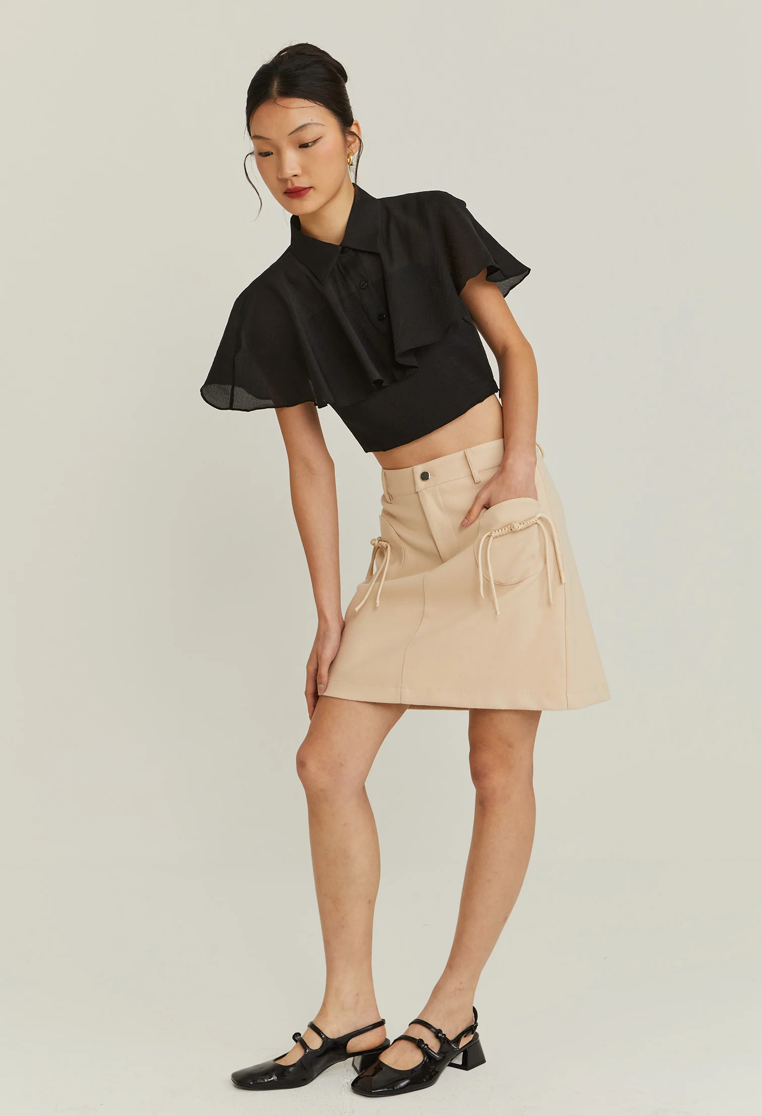 Skybound Sheer Cape Top