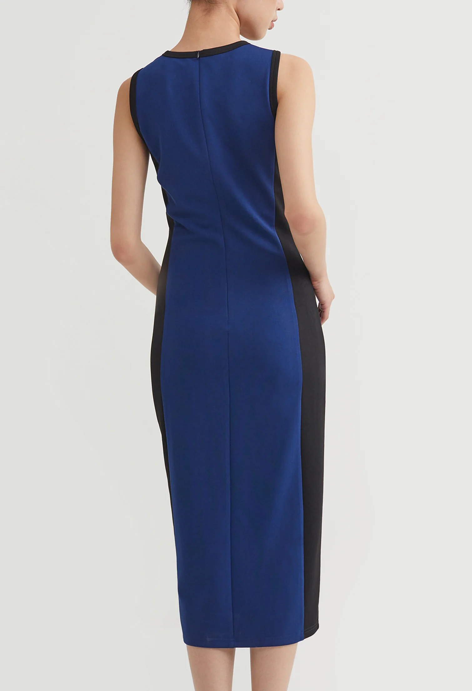 Dual Tone Slip Midi Dress