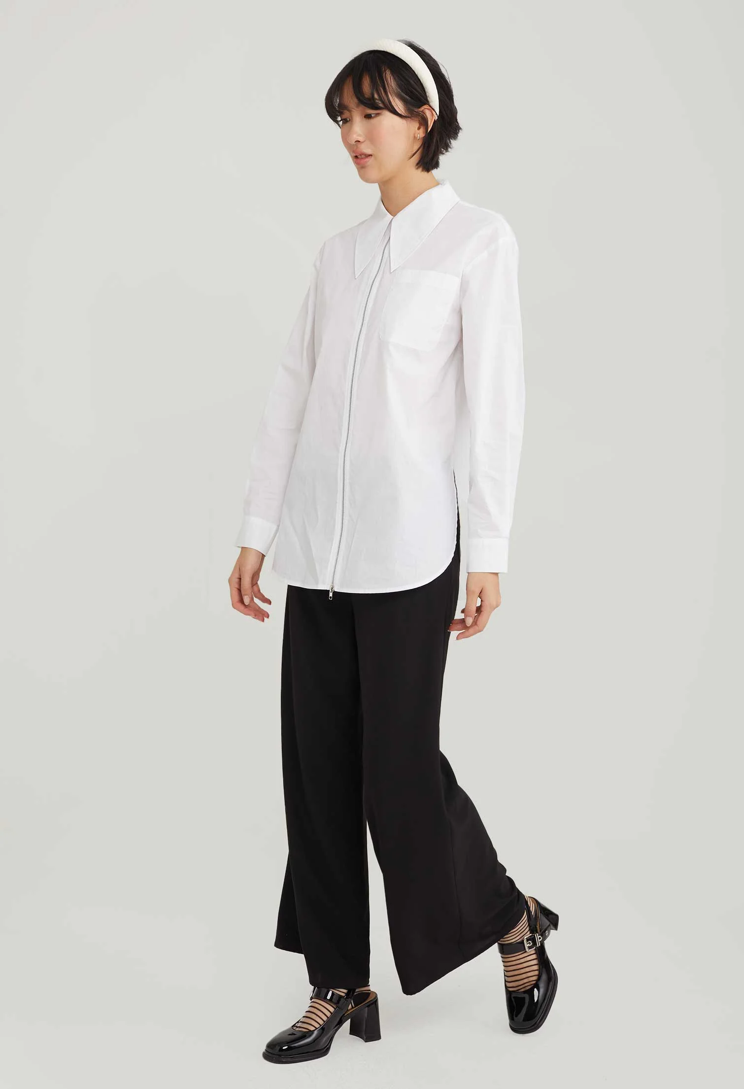 Jennie Zipper Long Blouse