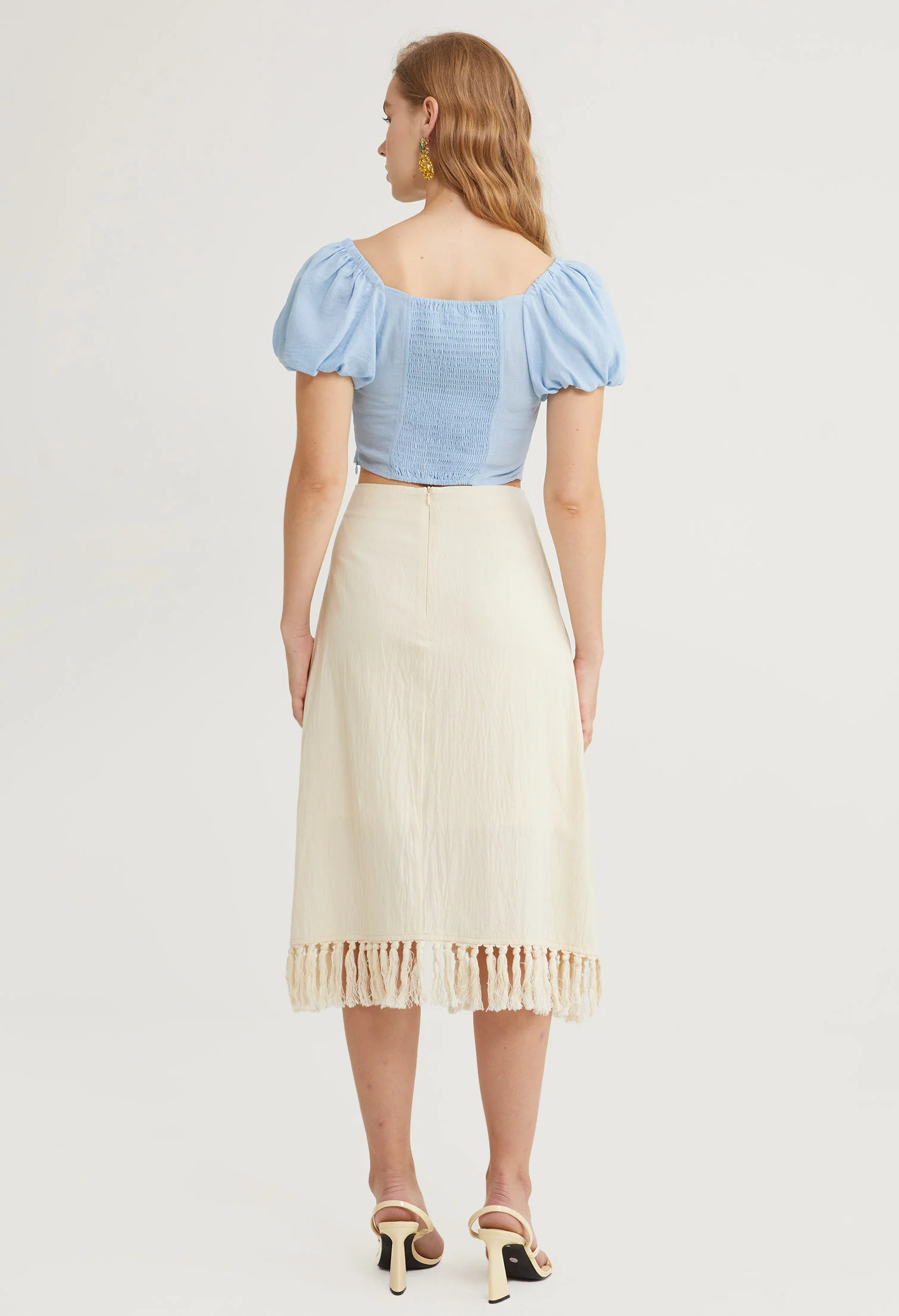 Kaihana Fringe Midi Skirt