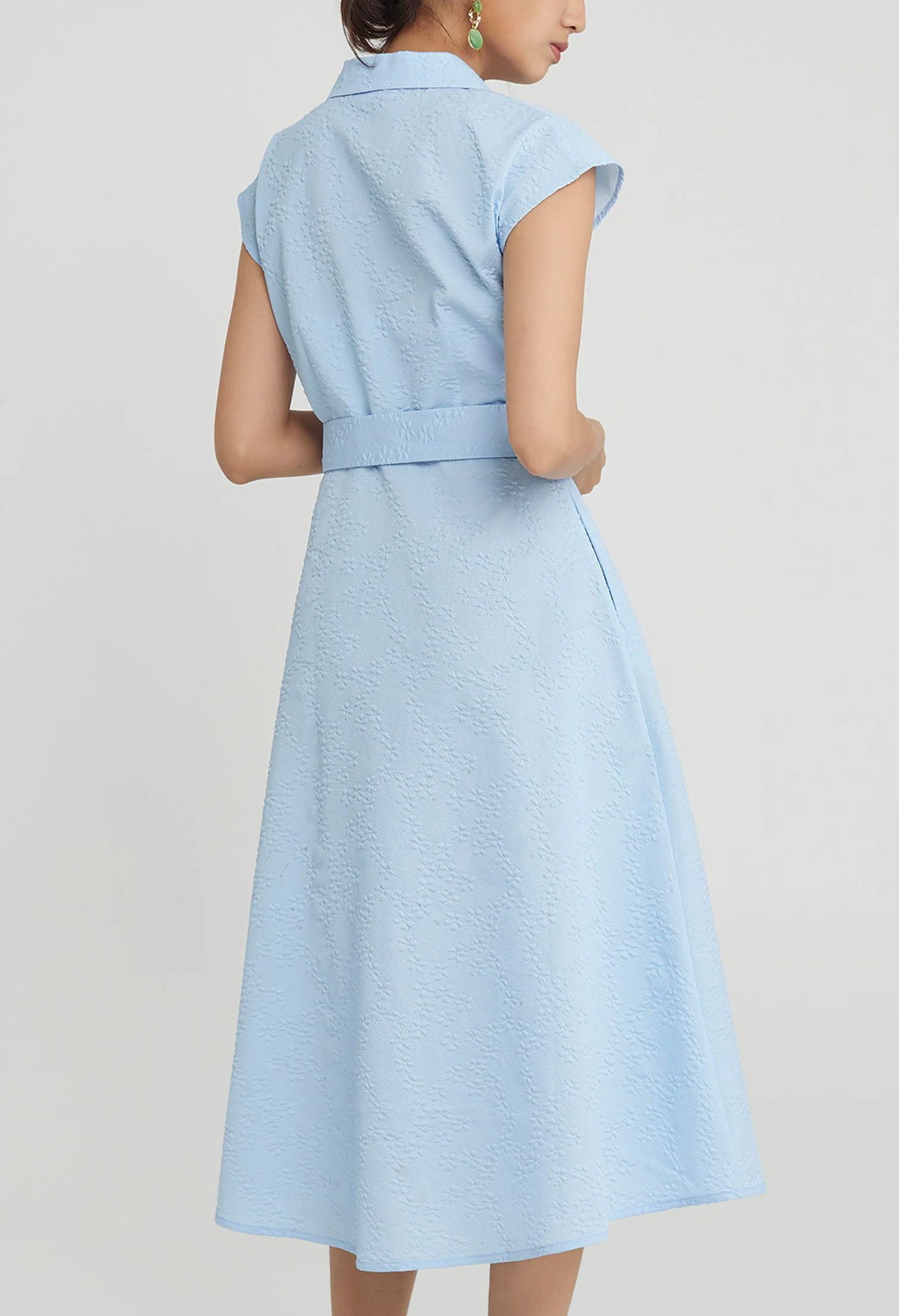 Jasmine Crest Frontie Button-Up Midi Dress