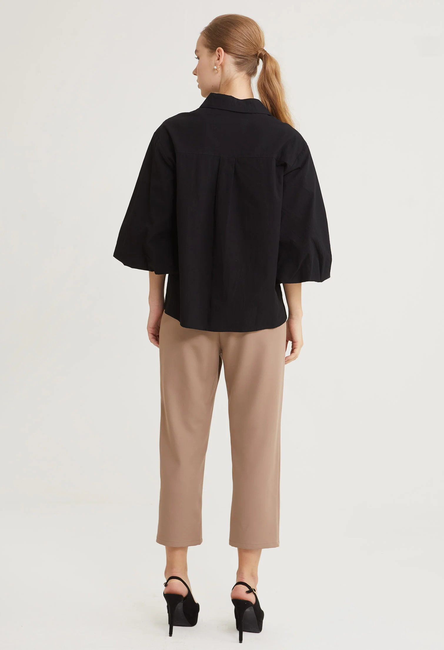 Regal Flare Button-Up Top