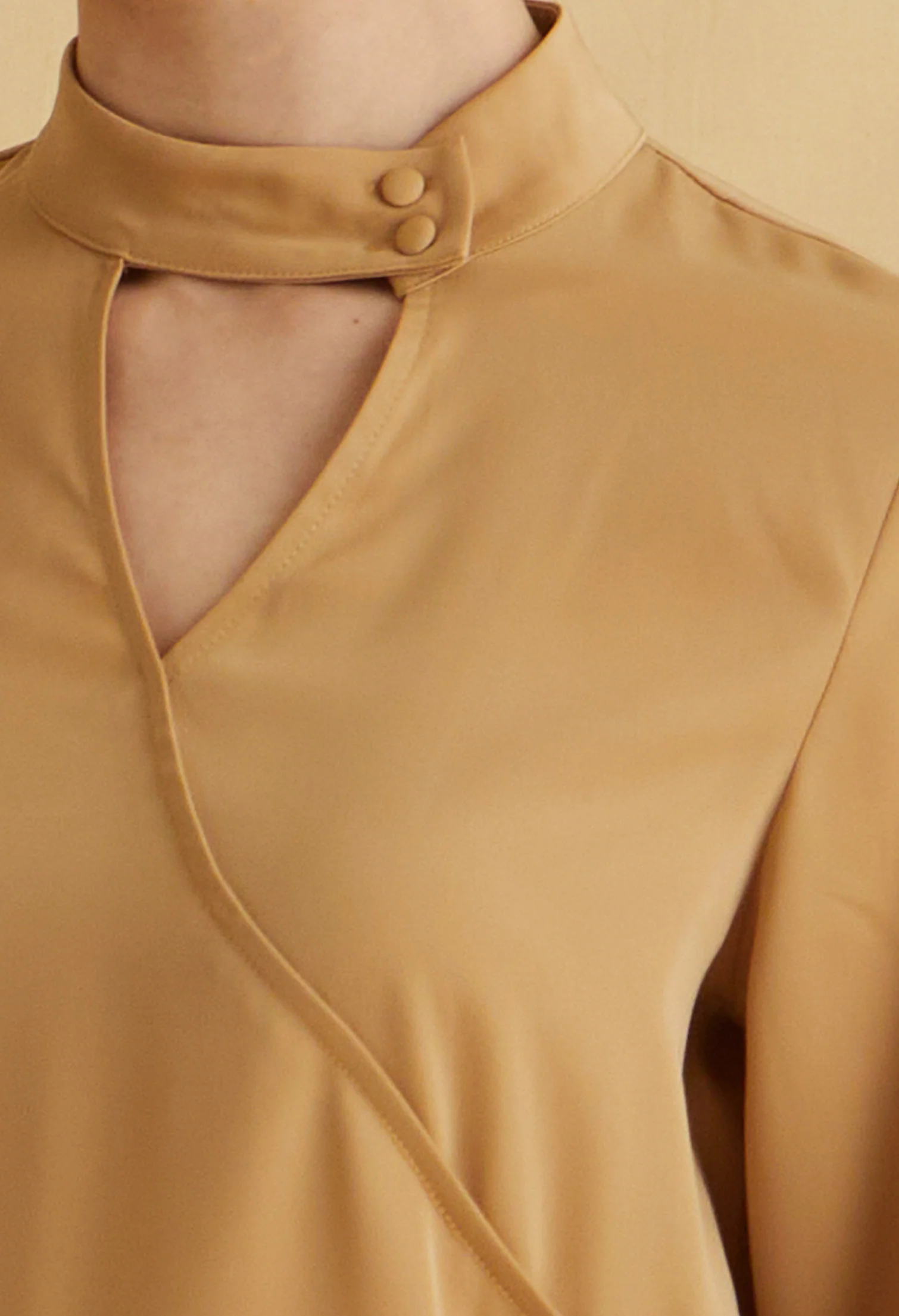 Satin Mist Keyhole Top