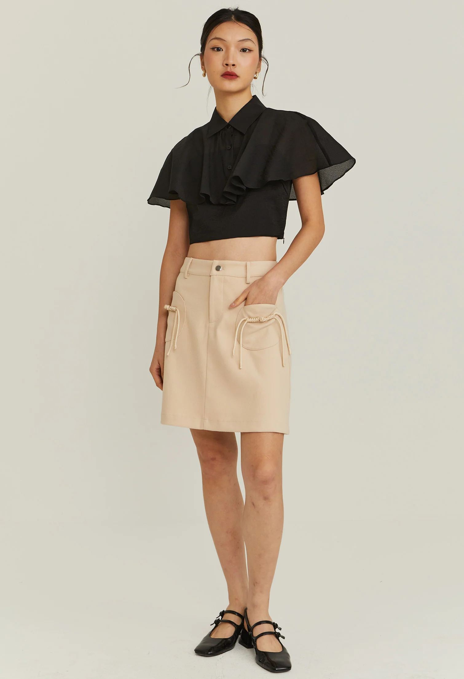 Skybound Sheer Cape Top