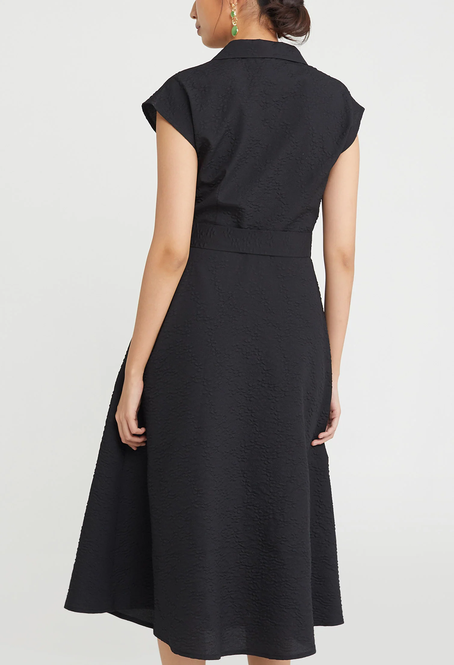 Jasmine Crest Frontie Button-Up Midi Dress