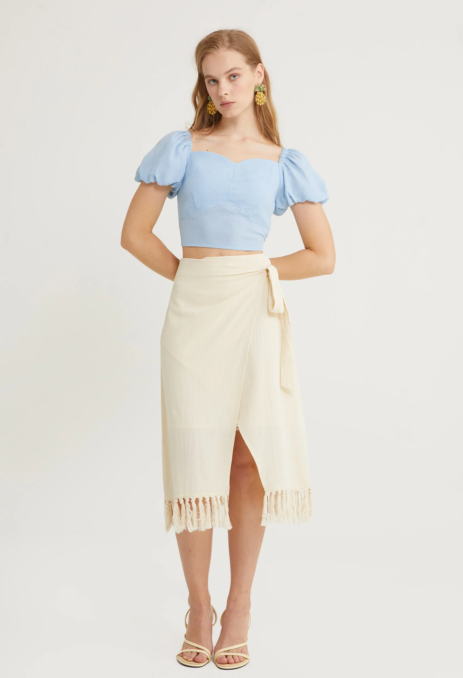 Kaihana Fringe Midi Skirt