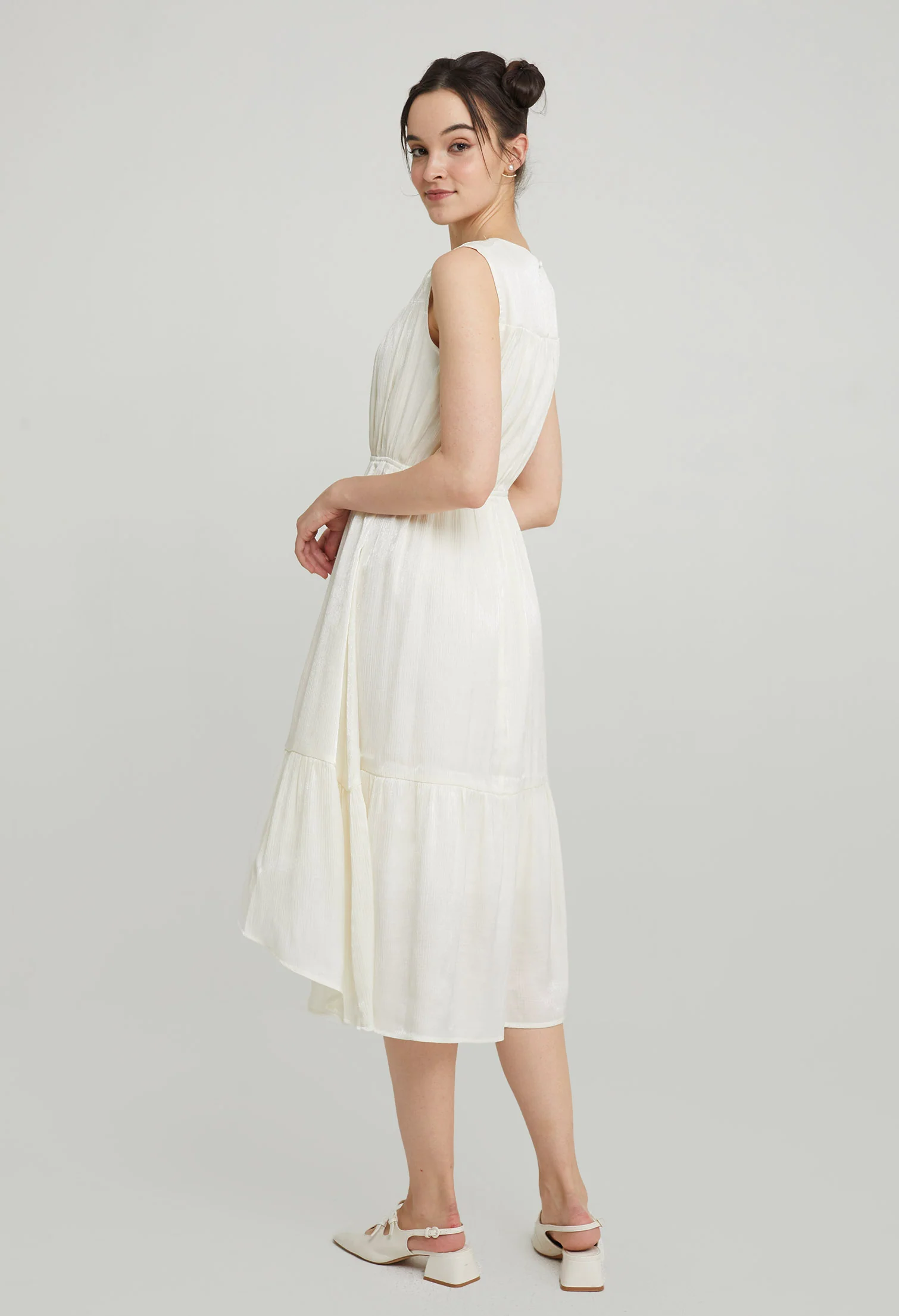 Peplum Hem Midi Dress