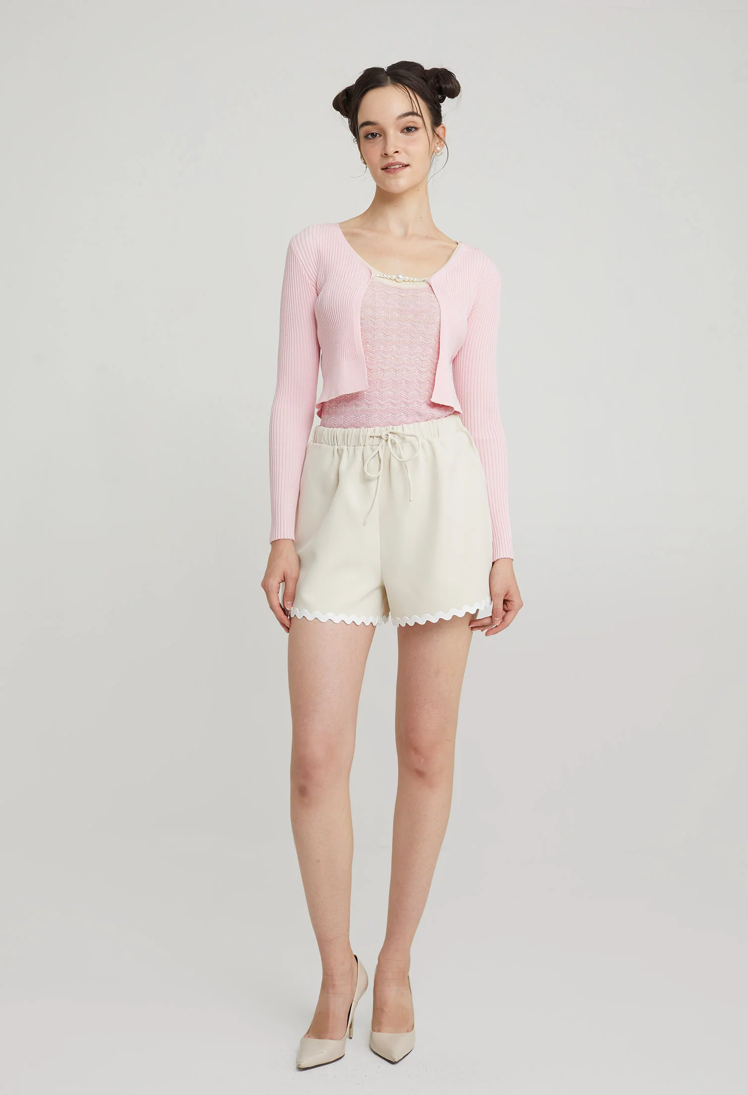 Pearly Sweet Cropped Cardigan