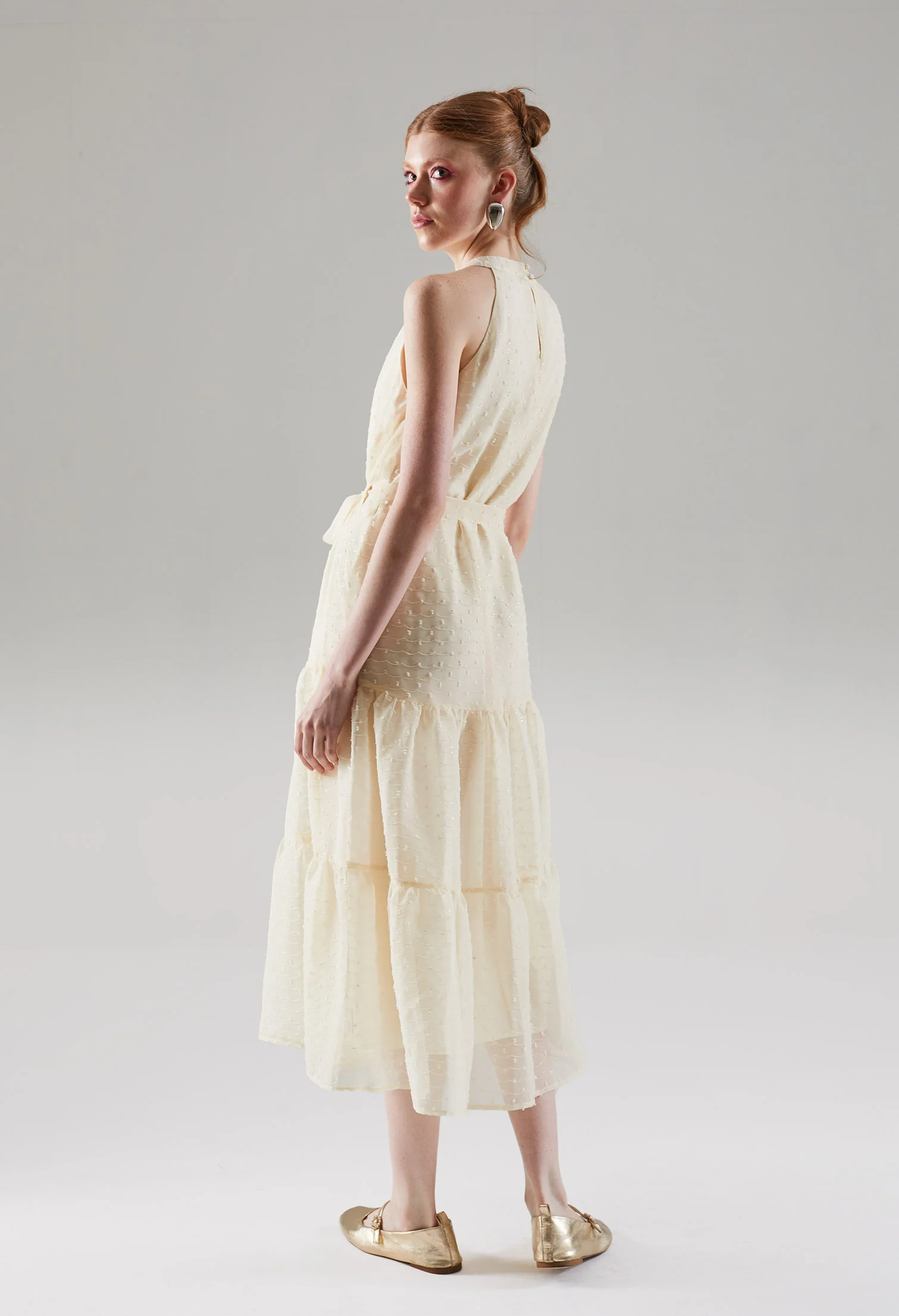 Moonlit Halter Tiered Dress